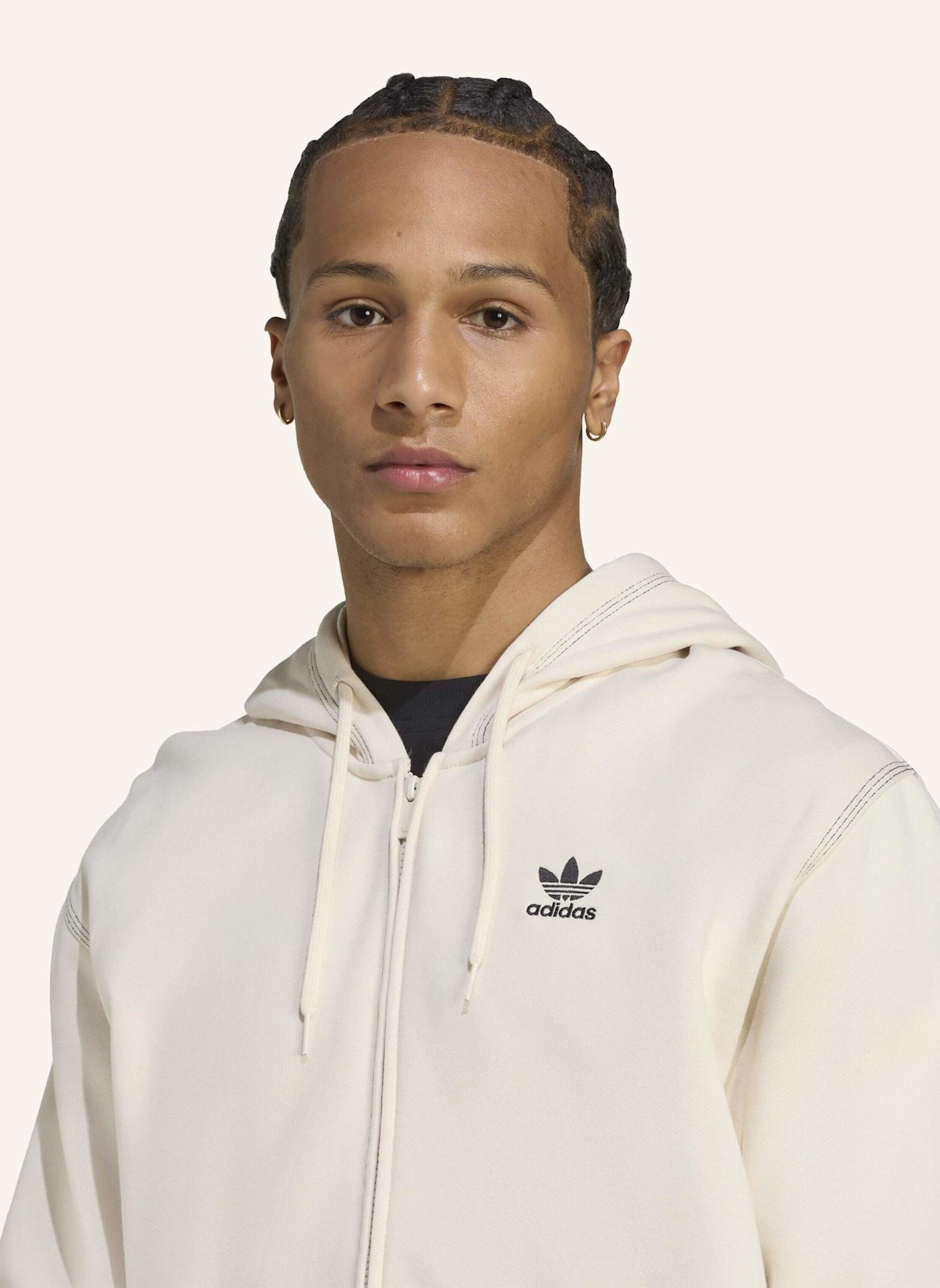 adidas Originals ESSENTIALS TREFOIL KAPUZENJACKE: WEISS