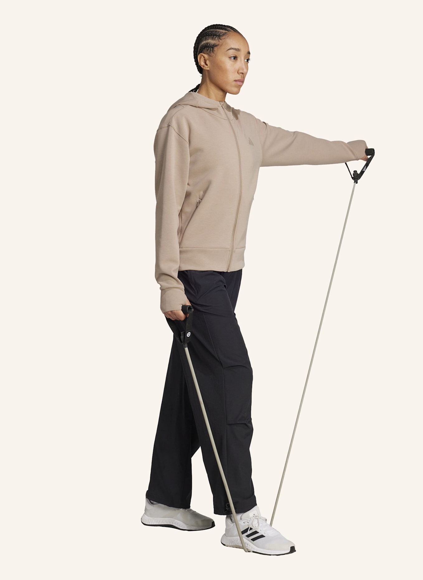 adidas DESIGNED 4 TRAINING KAPUZENJACKE: BRAUN