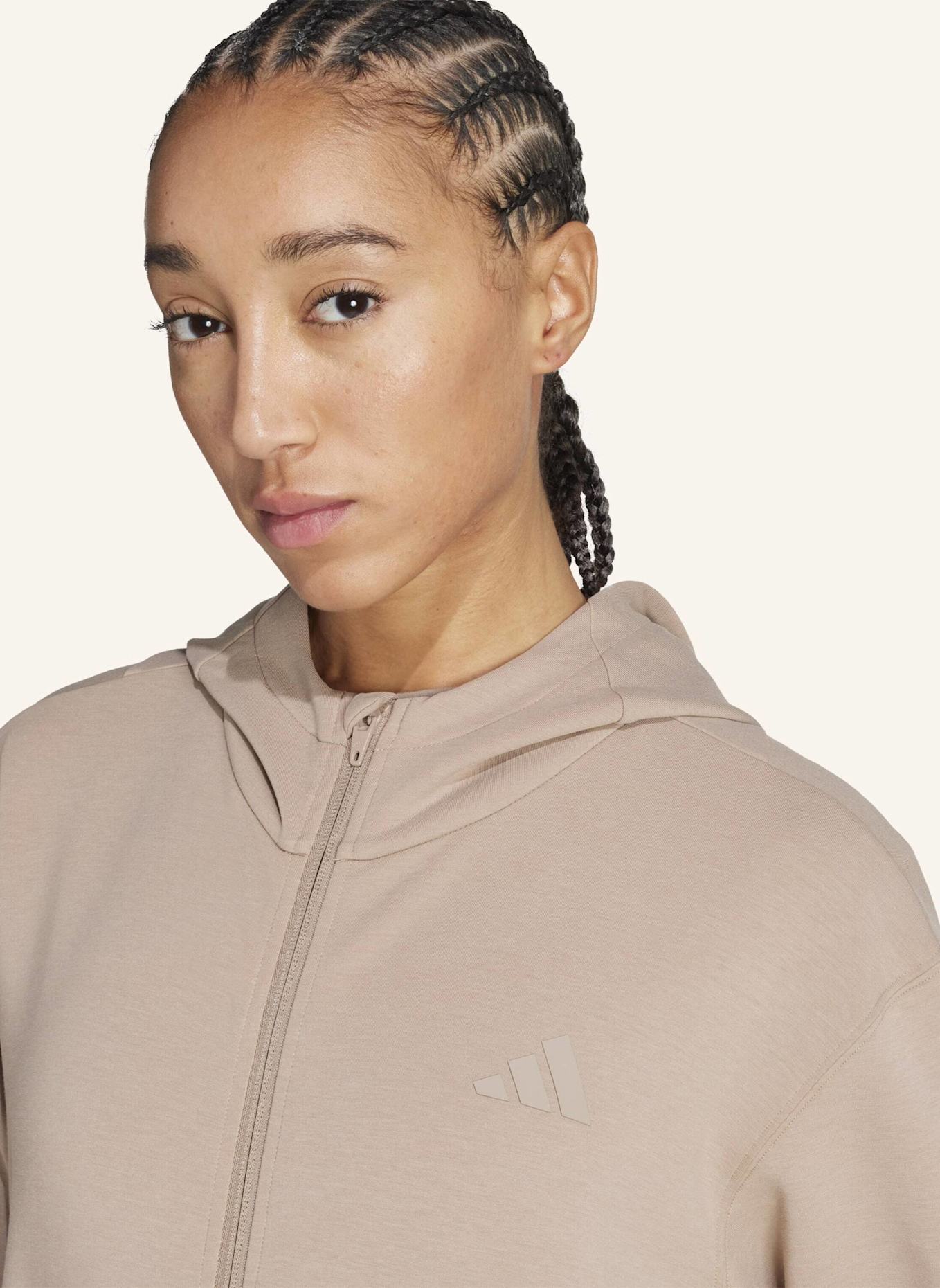 adidas DESIGNED 4 TRAINING KAPUZENJACKE: BRAUN