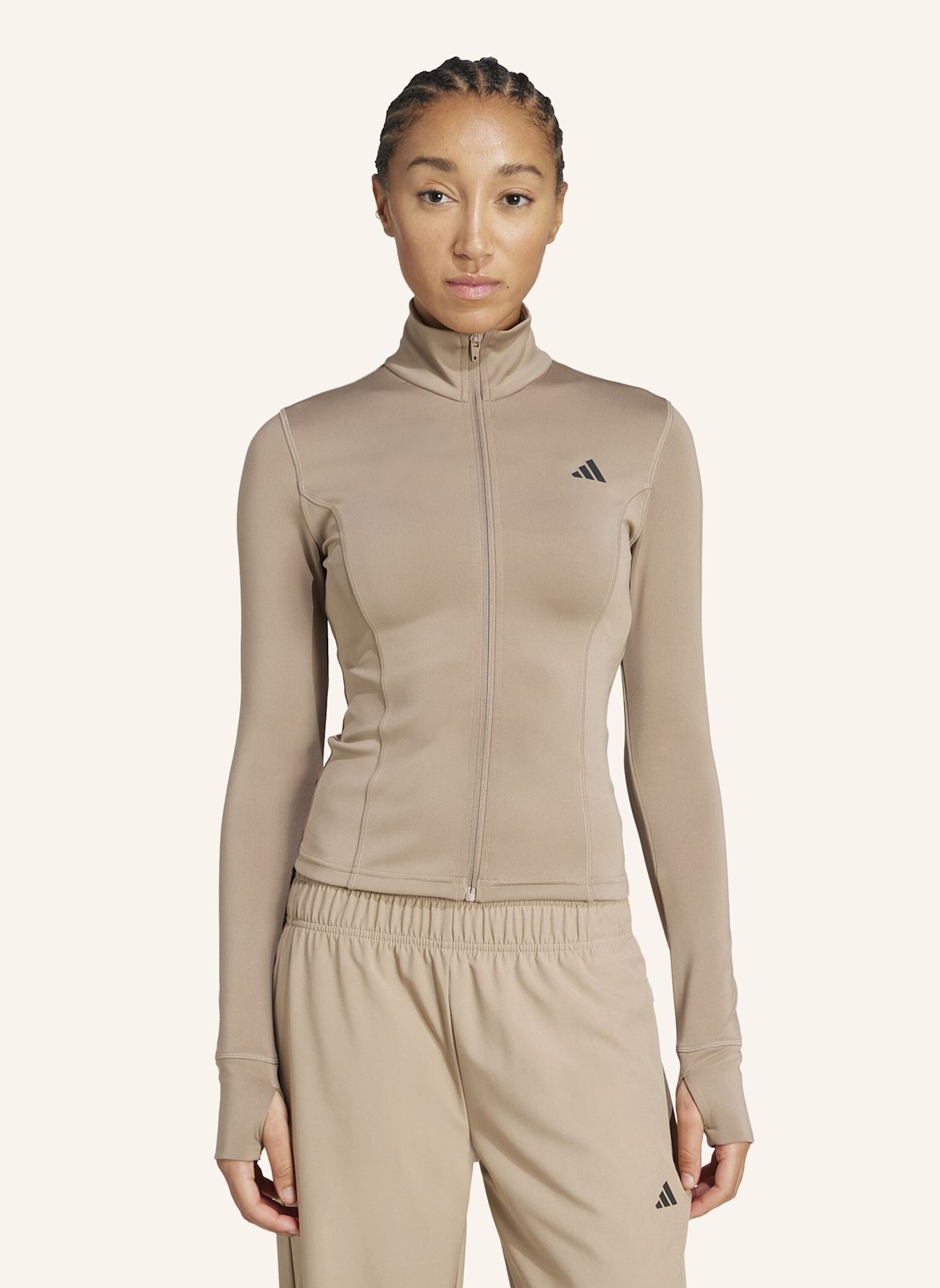 adidas Sweatjacke OPTIME ESSENTIALS: BRAUN