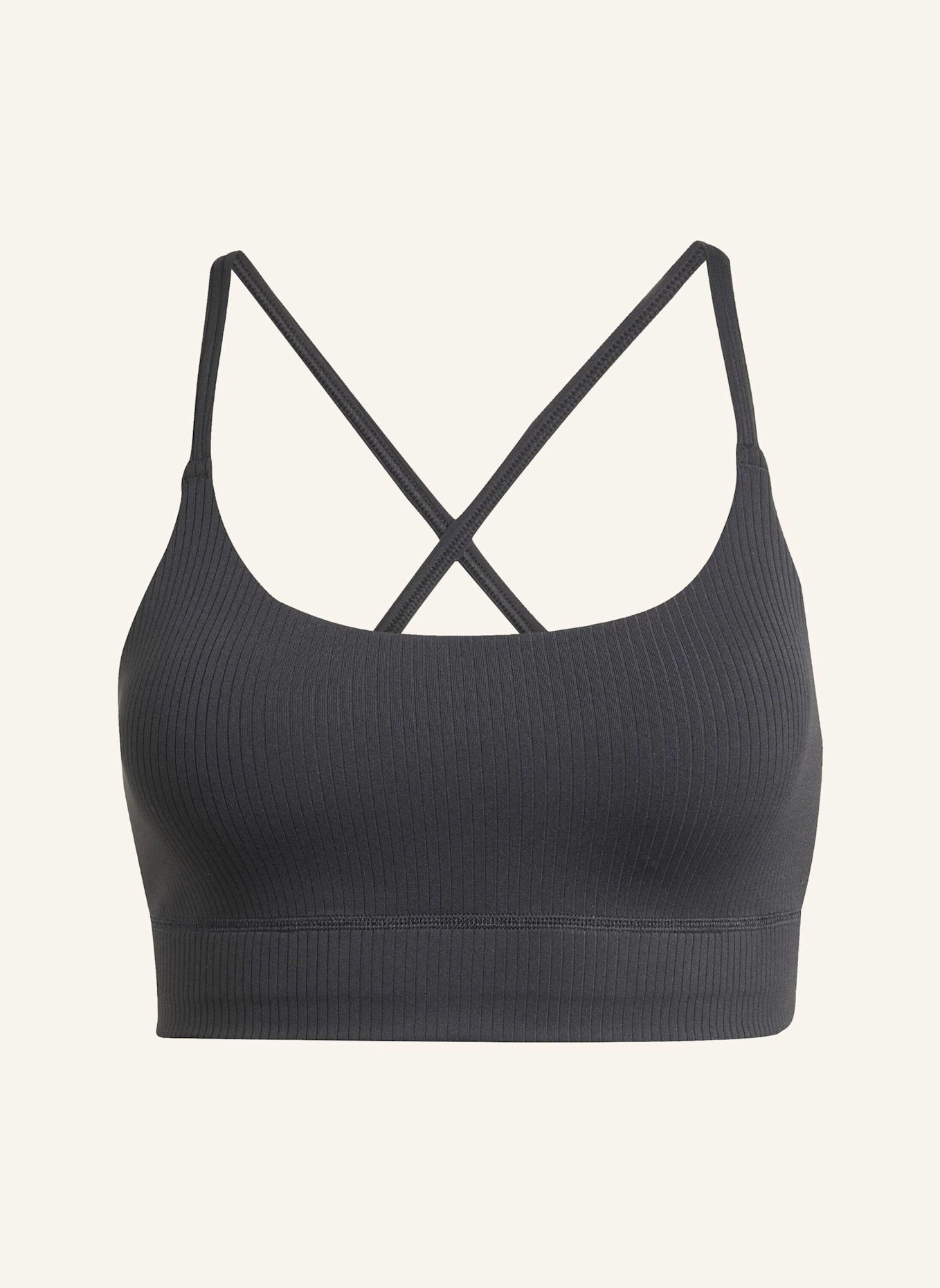 adidas ADIDAS ALL ME LIGHT SUPPORT RIB BRA LONGLINE SPORT-BH: SCHWARZ