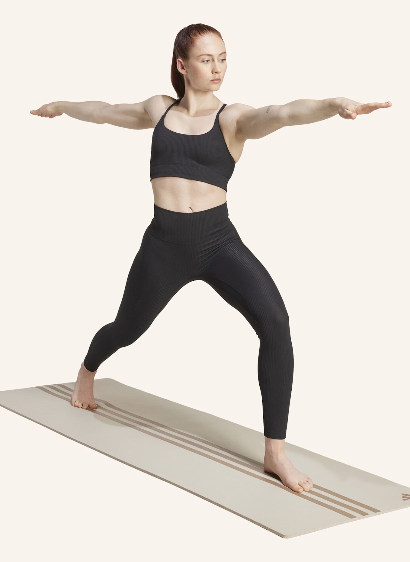 adidas ADIDAS ALL ME LIGHT SUPPORT RIB BRA LONGLINE SPORT-BH: SCHWARZ