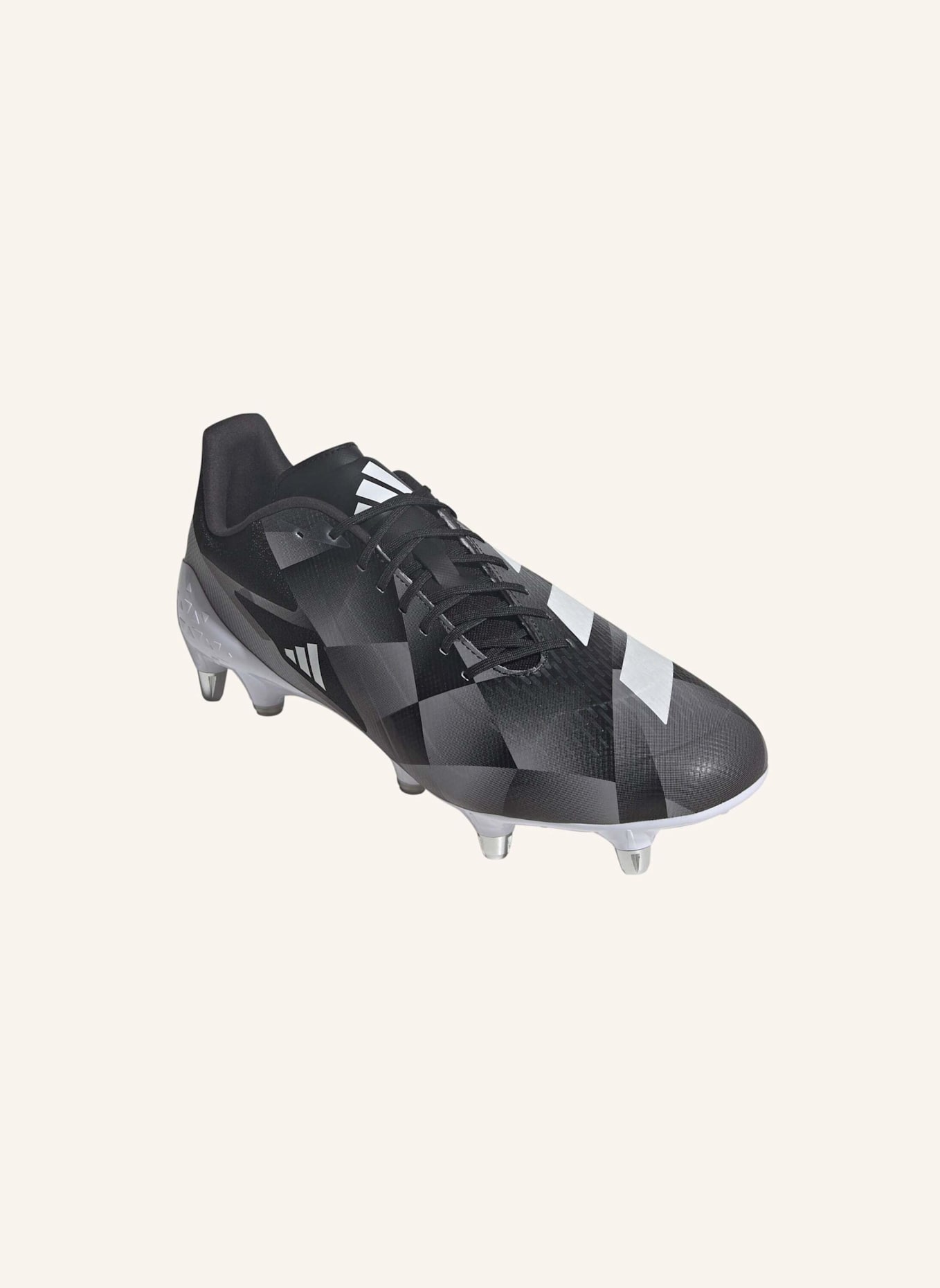 adidas ADIZERO RS15 ULTIMATE SG RUGBYSCHUH: SCHWARZ/ WEISS/ GRAU