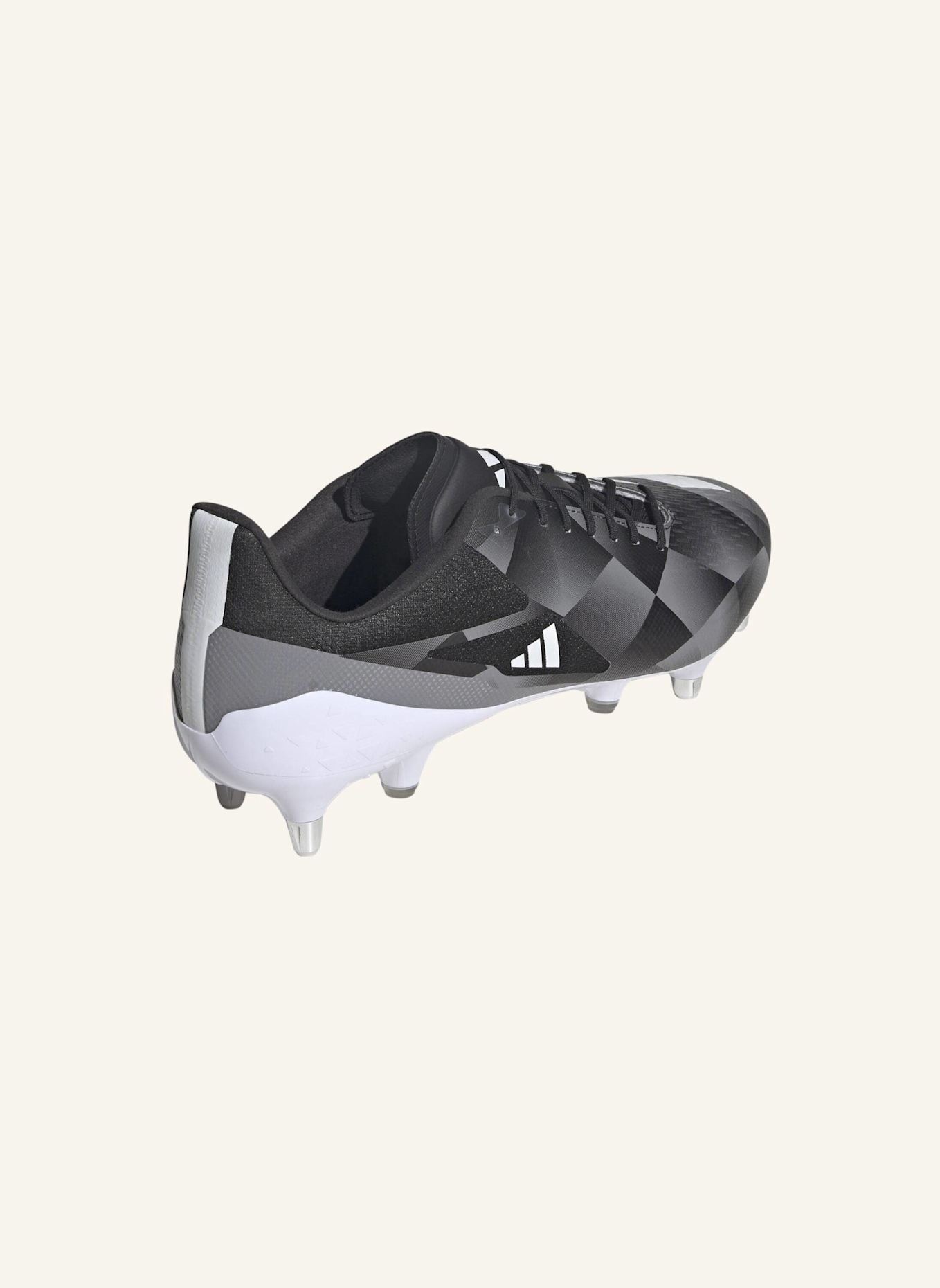 adidas ADIZERO RS15 ULTIMATE SG RUGBYSCHUH: SCHWARZ/ WEISS/ GRAU