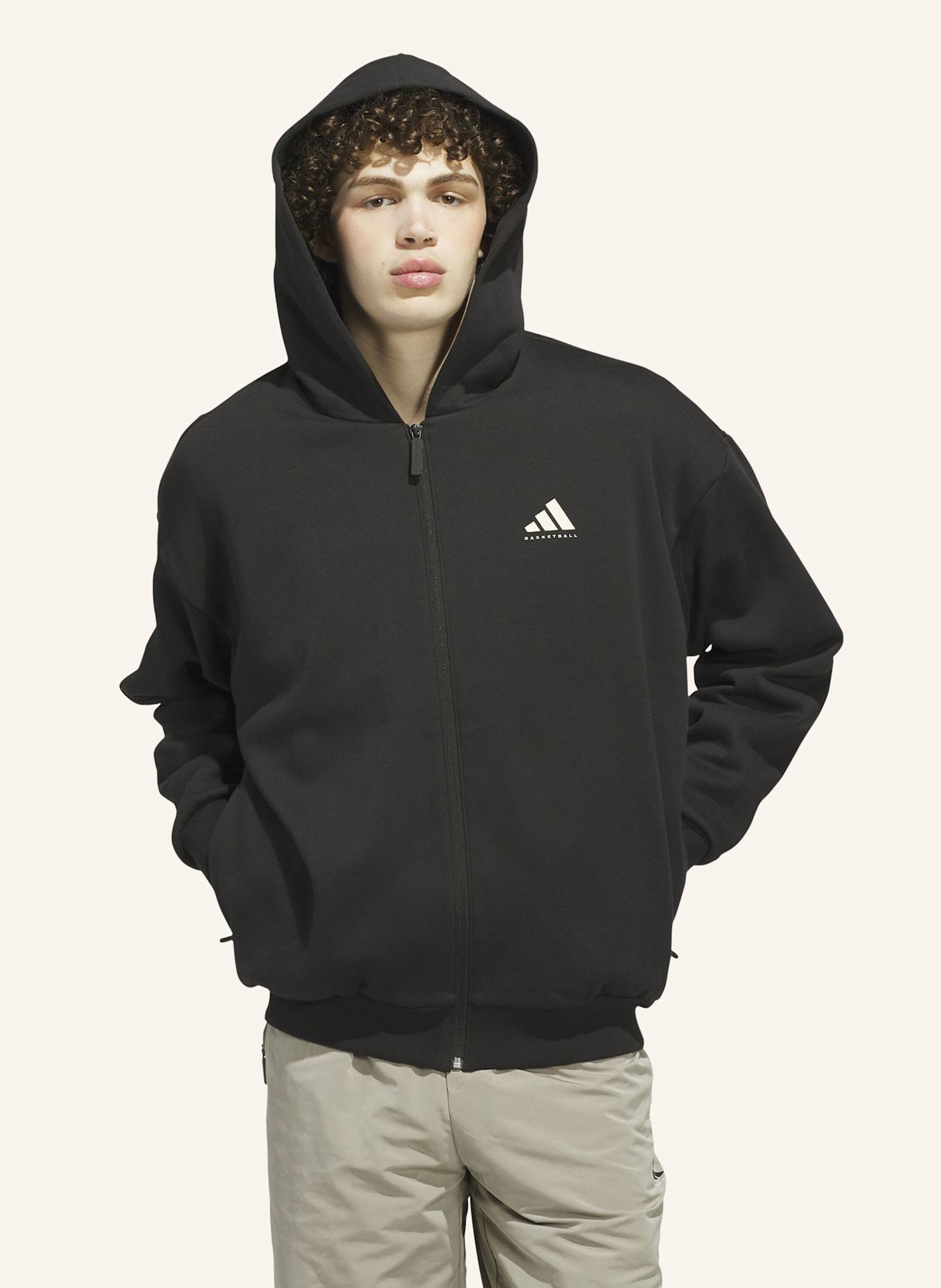 adidas Sweatjacke ADIDAS BASKETBALL FULL ZIP: SCHWARZ