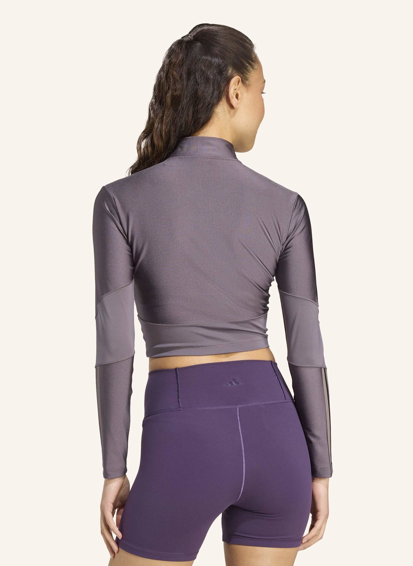 adidas HYPERGLAM SHINE JACKE MIT DURCHGEHENDEM REISSVERSCHLUSS: GRAU/ GRÜN