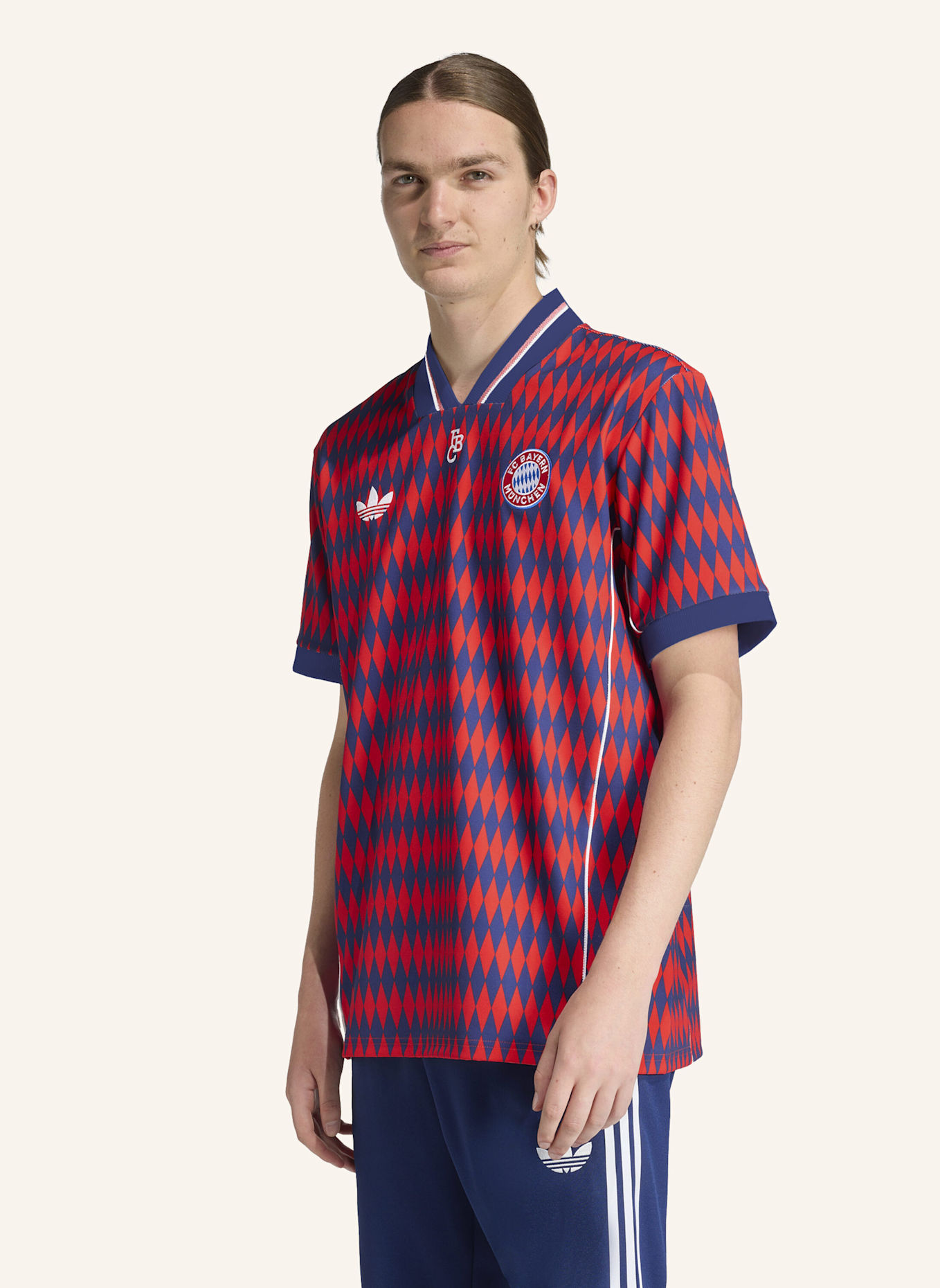 adidas FC BAYERN MÜNCHEN LFSTLR JERSEY: ROT/ BLAU