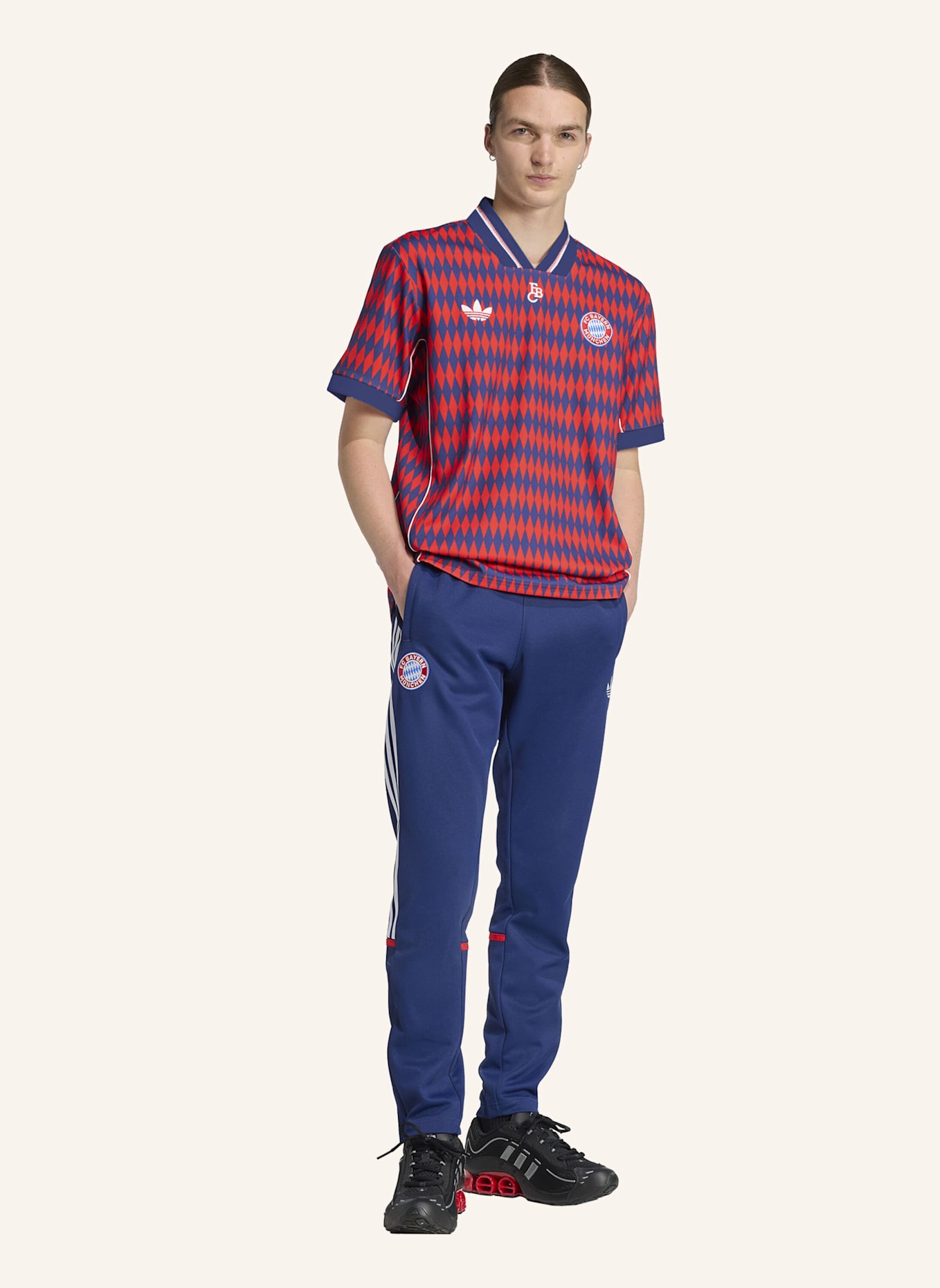 adidas FC BAYERN MÜNCHEN LFSTLR JERSEY: ROT/ BLAU