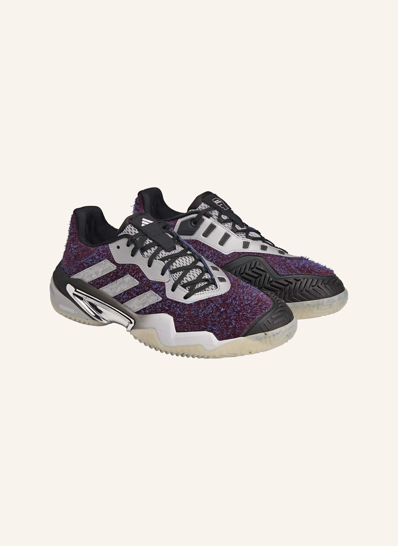 adidas BARRICADE 13 X BRAIN DEAD TENNIS SHOES: SILBER/ SCHWARZ