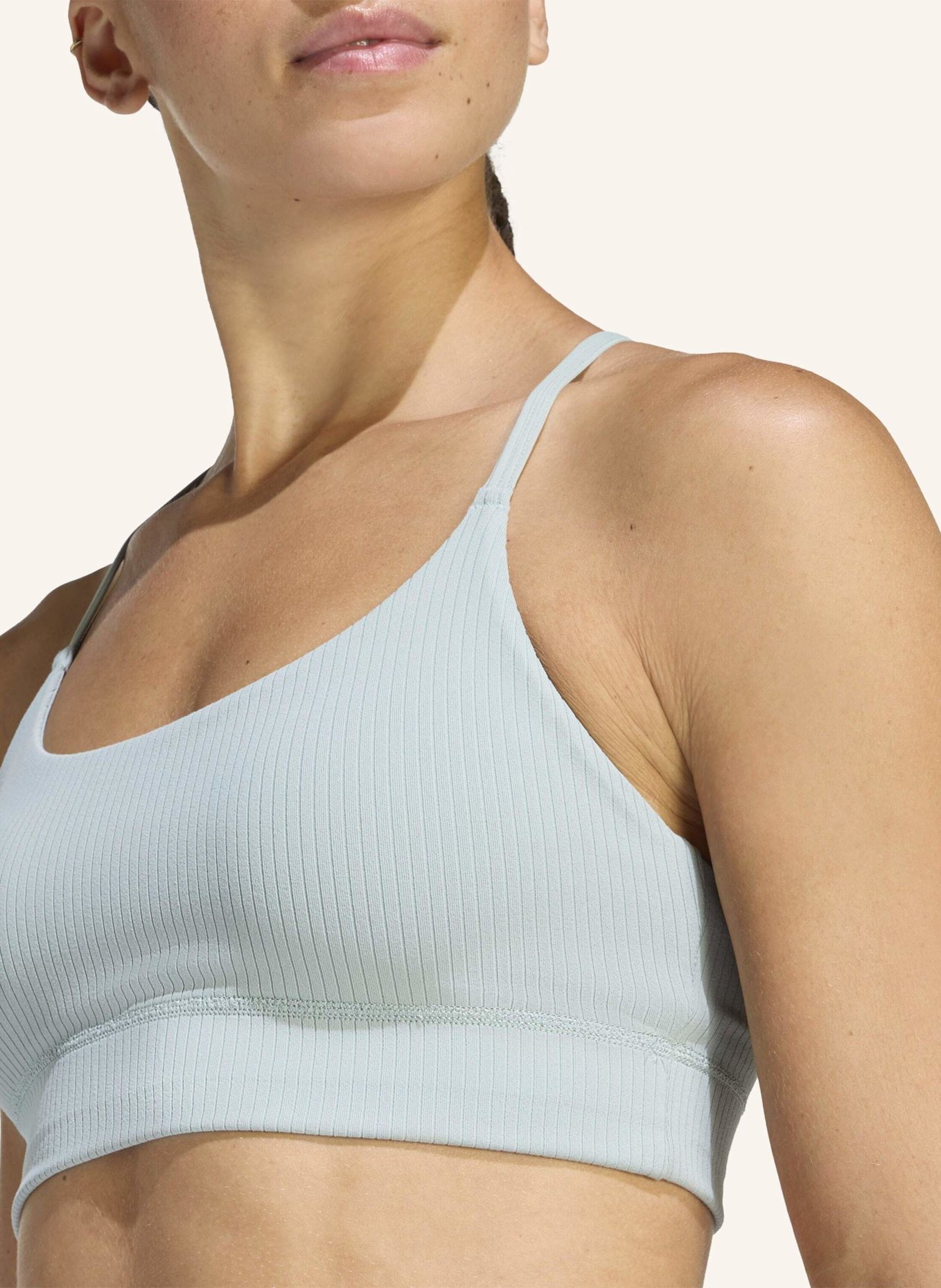 adidas ADIDAS ALL ME LIGHT SUPPORT RIB BRA LONGLINE SPORT-BH: GRÜN