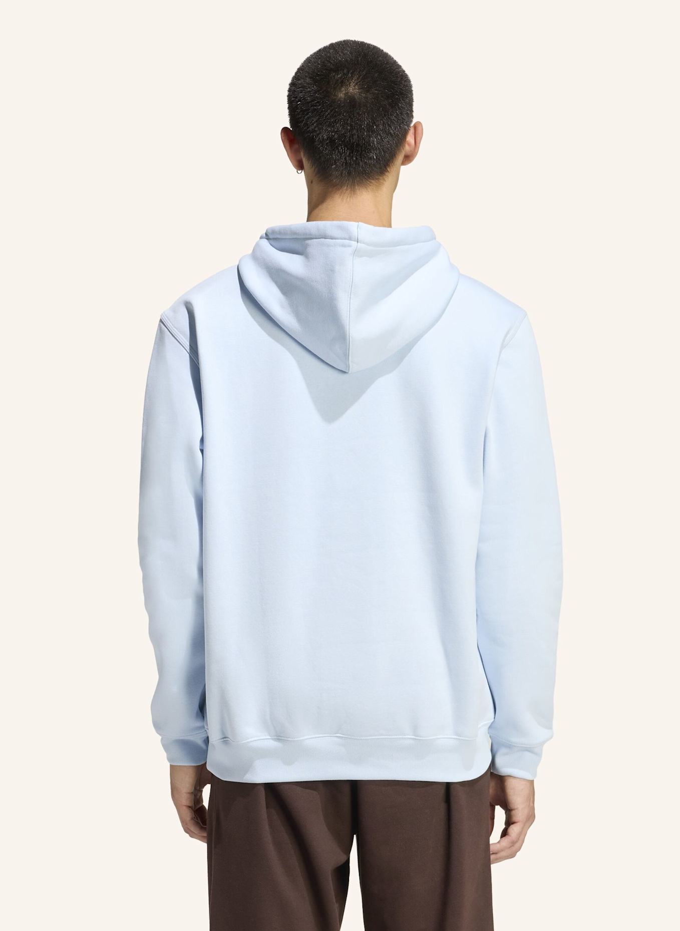 adidas Originals TREFOIL ESSENTIALS HOODIE, LOCKER GESCHNITTEN: BLAU