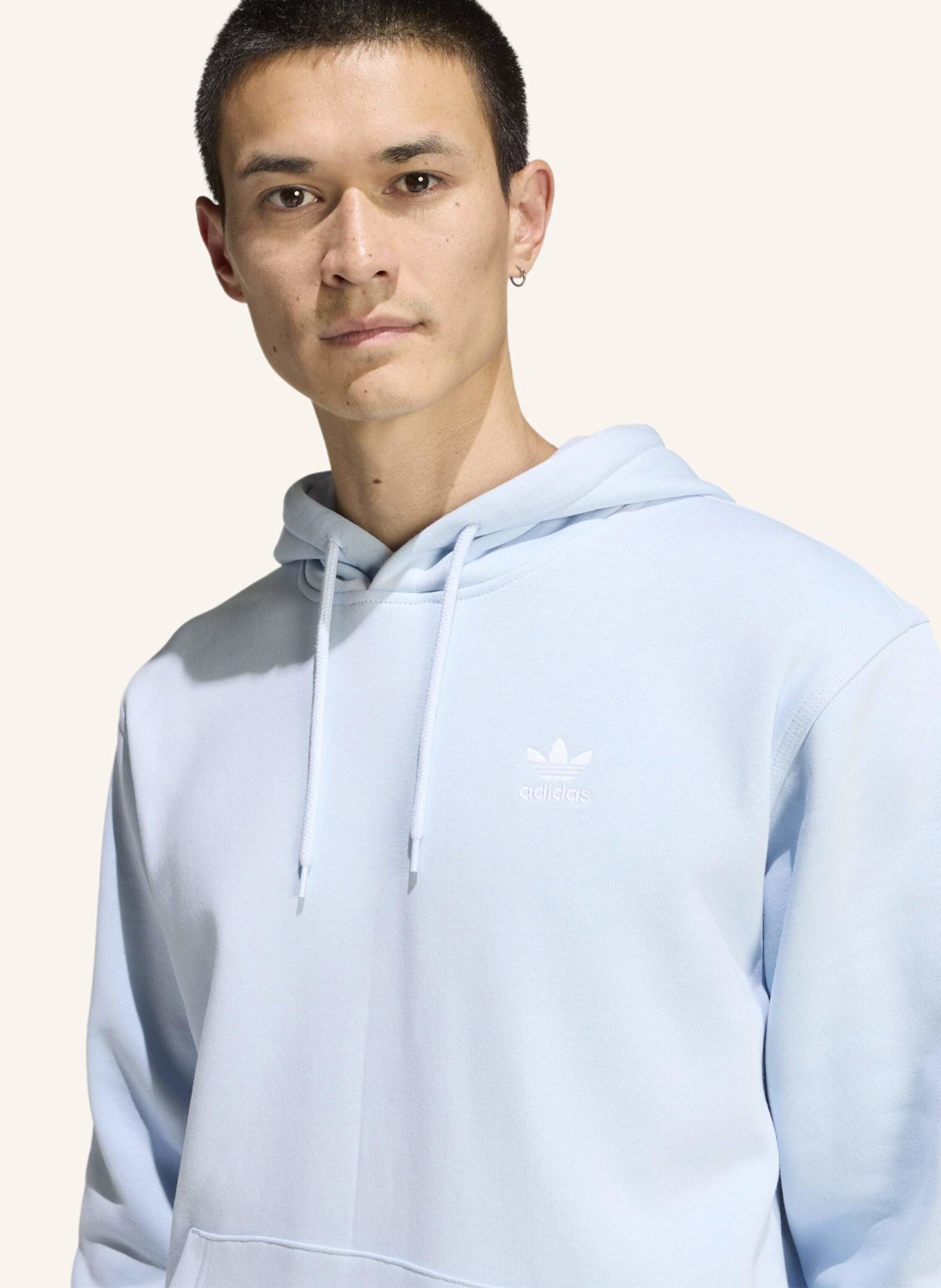 adidas Originals TREFOIL ESSENTIALS HOODIE, LOCKER GESCHNITTEN: BLAU