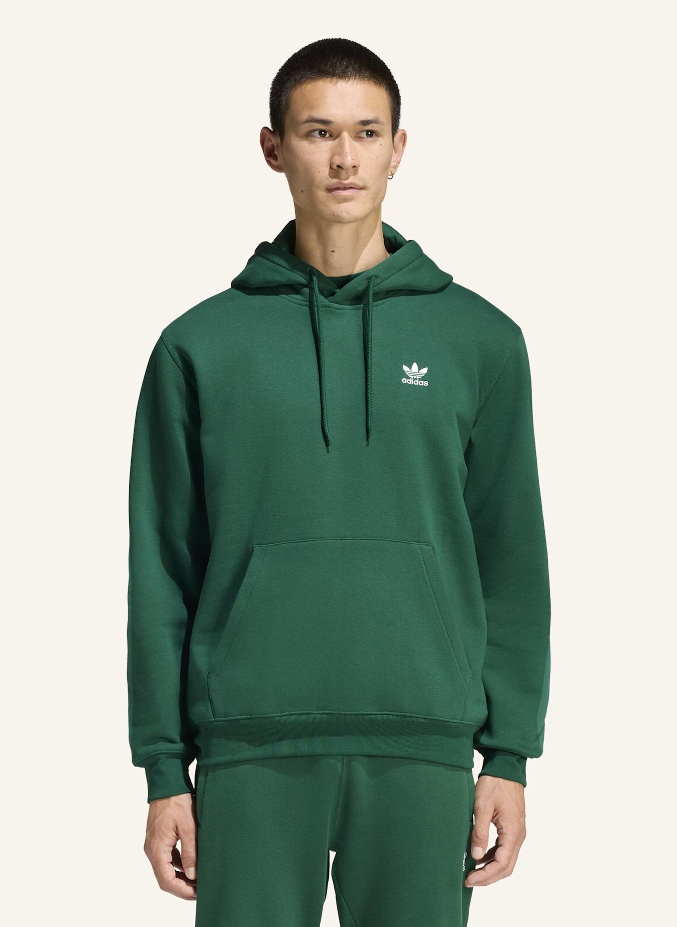 adidas Originals TREFOIL ESSENTIALS LOOSE HOODIE: GRÜN