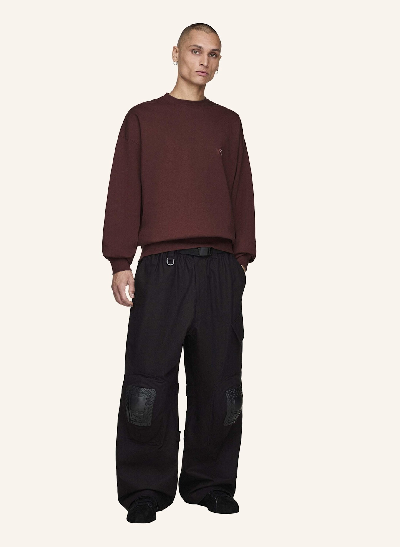 Y-3 Y-3 BRUSHED TERRY SWEATSHIRT: BRAUN