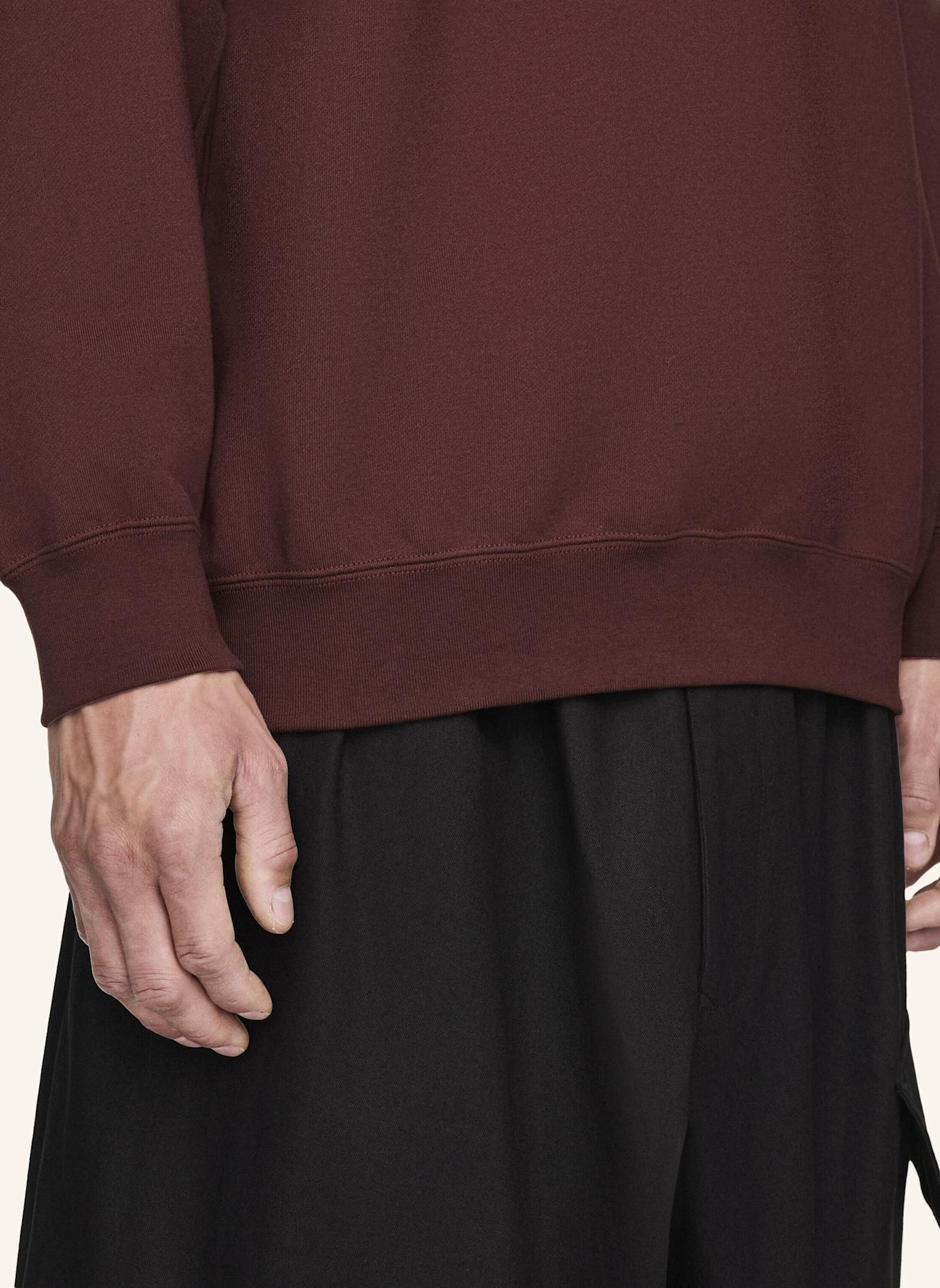 Y-3 Y-3 BRUSHED TERRY SWEATSHIRT: BRAUN