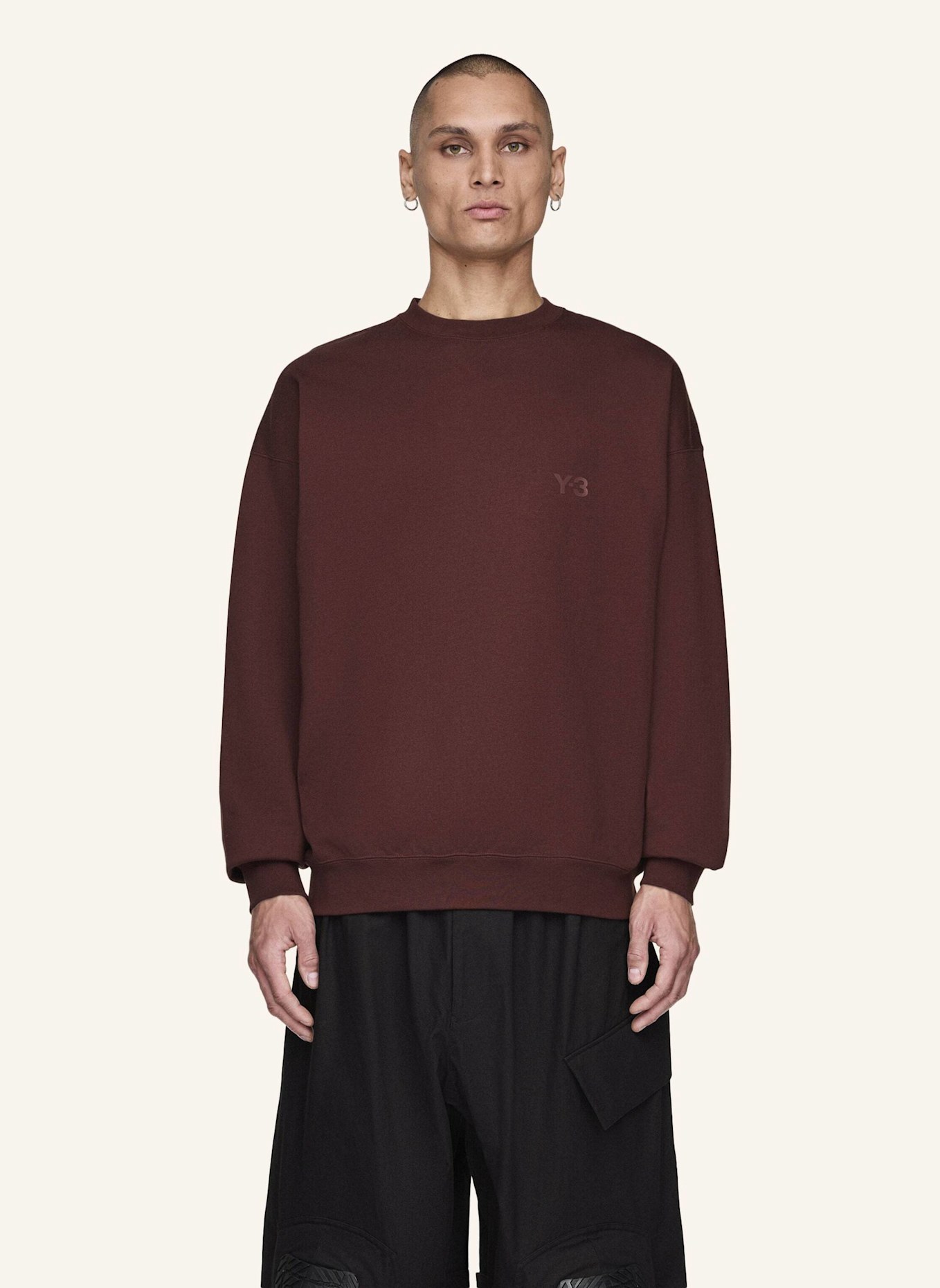 Y-3 Y-3 BRUSHED TERRY SWEATSHIRT: BRAUN