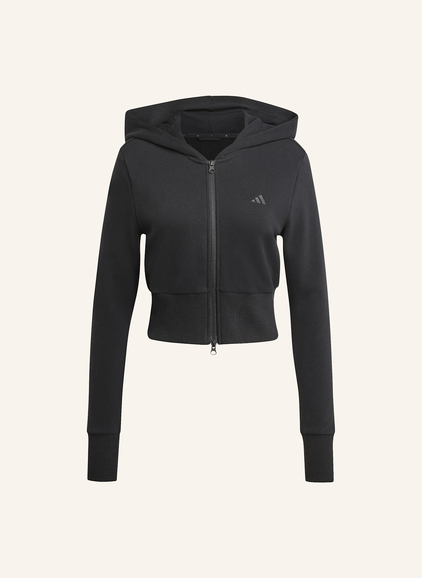 adidas SEASONAL ESSENTIALS FRENCH TERRY TRACK TOP MIT DURCHGEHENDEM REISSVERSCHLUSS: SCHWARZ