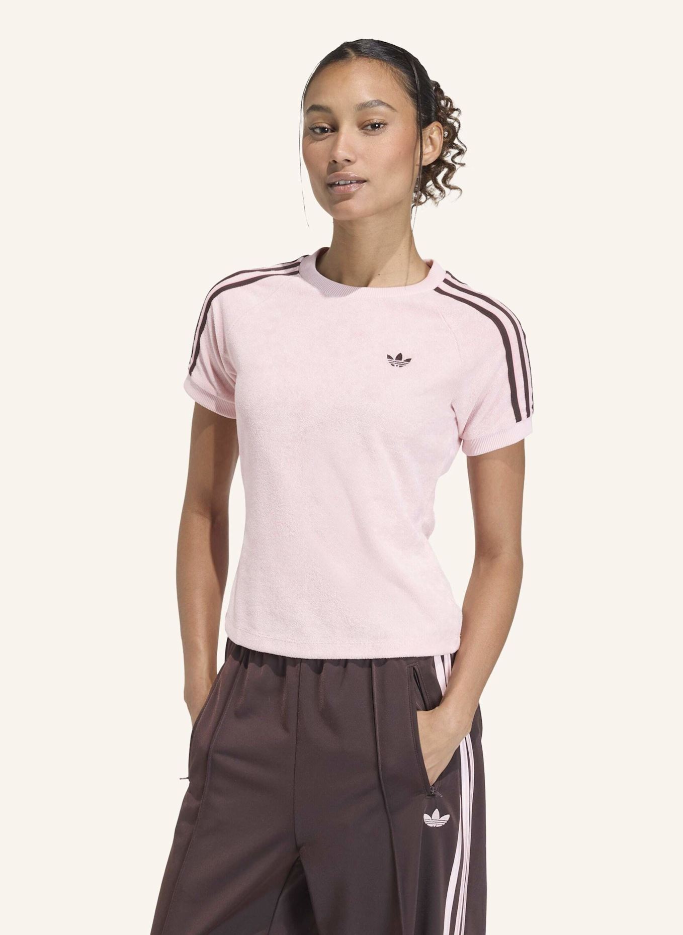 adidas Originals T-Shirt TERRY TOWEL CALI aus Frottee: ROSA