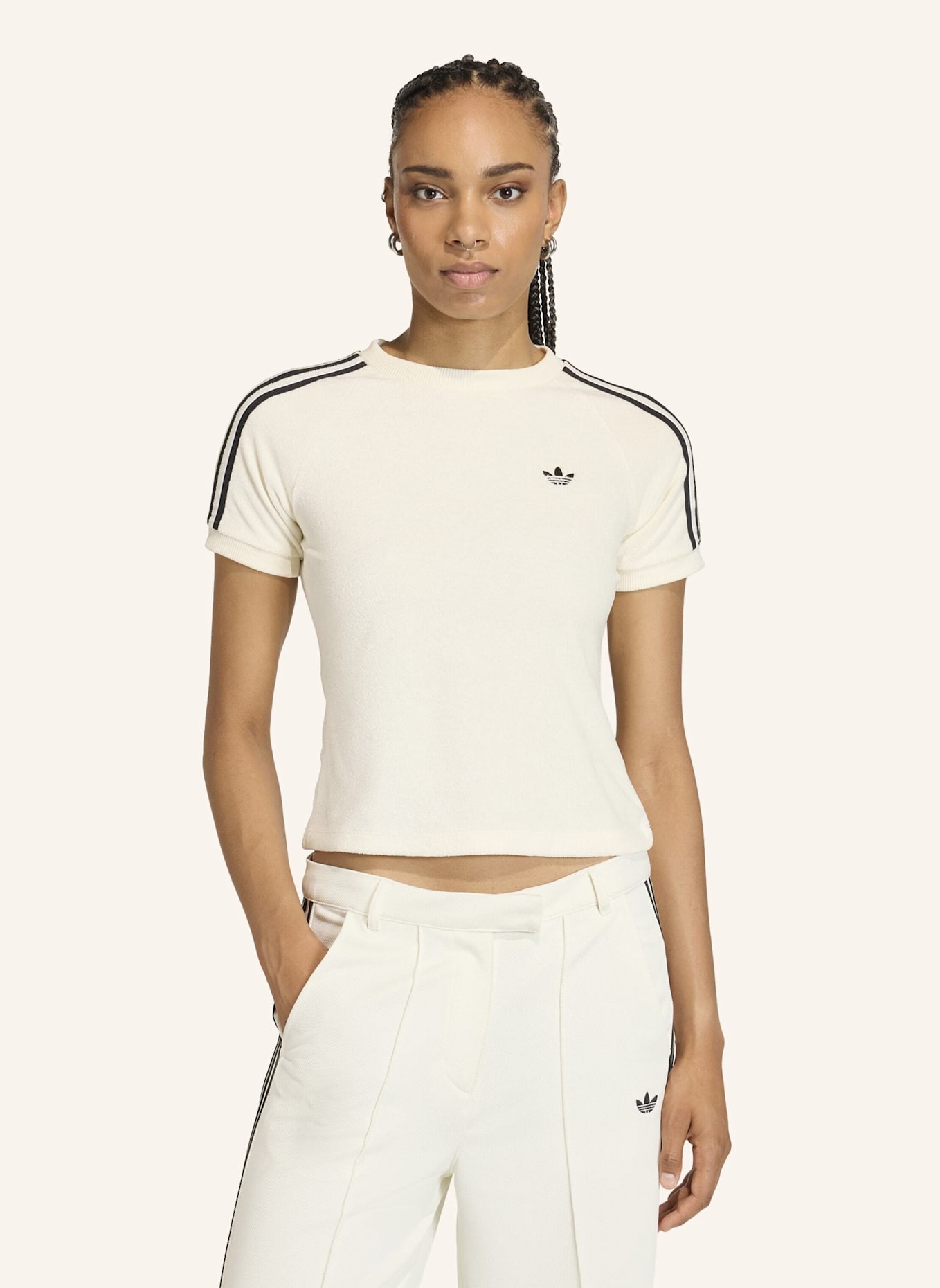 adidas Originals T-Shirt TERRY TOWEL CALI aus Frottee: WEISS