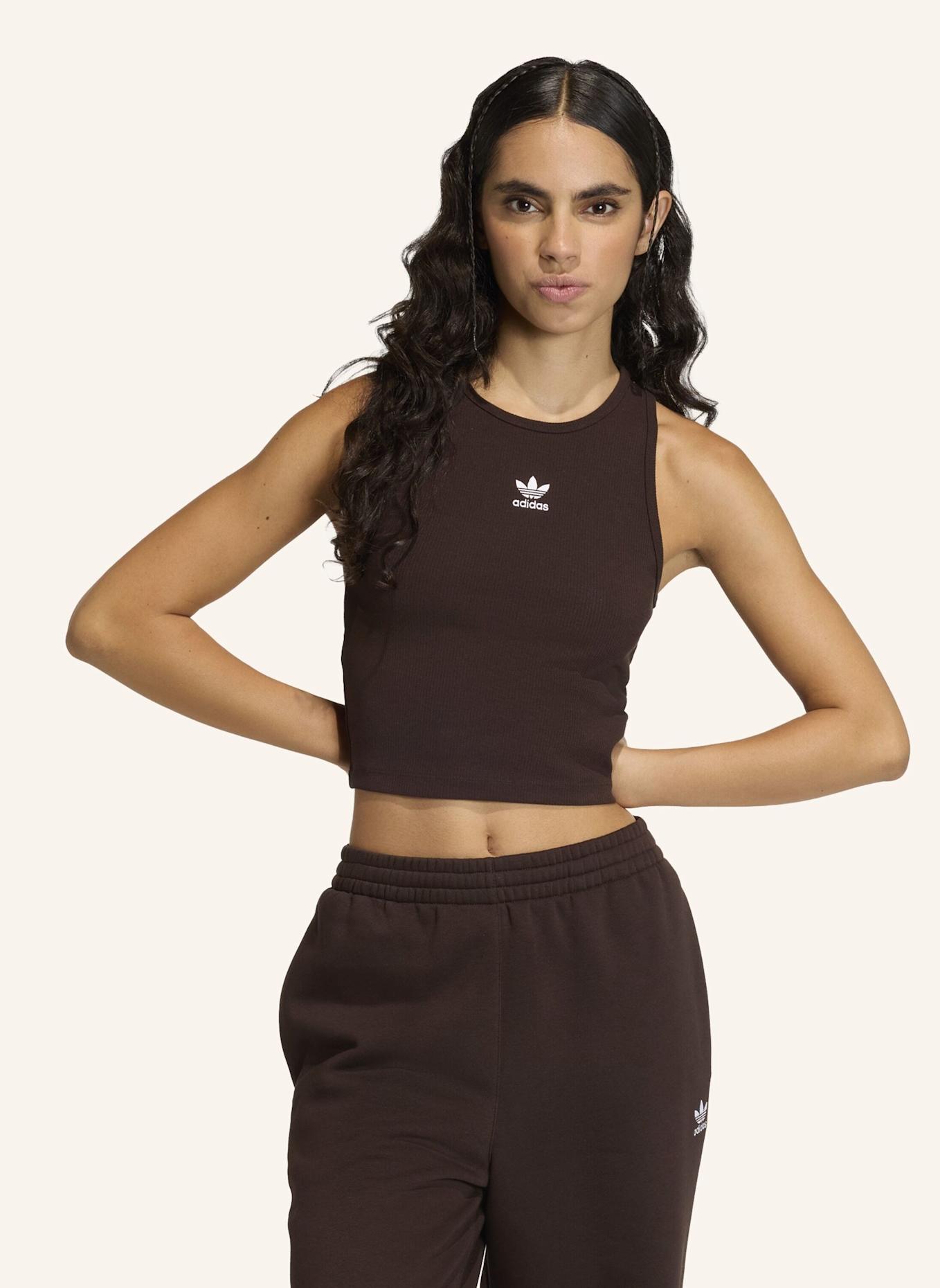 adidas Originals Cropped-Top ESSENTIALS RIB: BRAUN