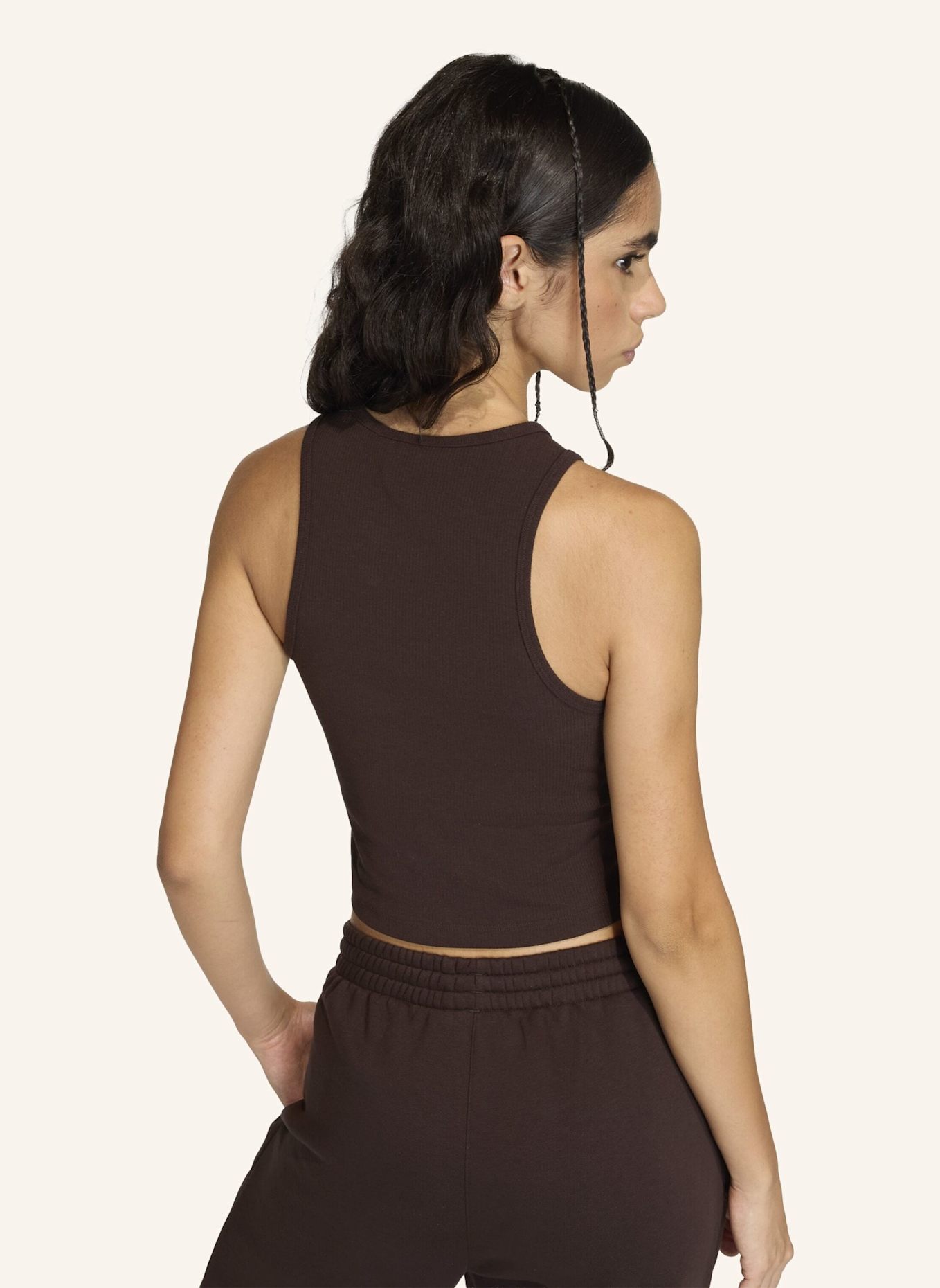 adidas Originals Cropped-Top ESSENTIALS RIB: BRAUN