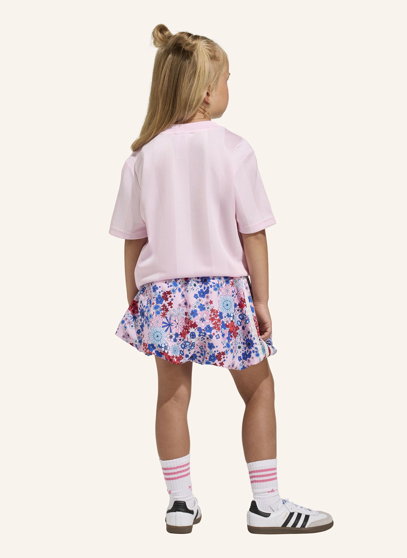 adidas Originals ADIDAS ORIGINALS X LIBERTY LONDON SET ROCK T-SHIRT: ROSA