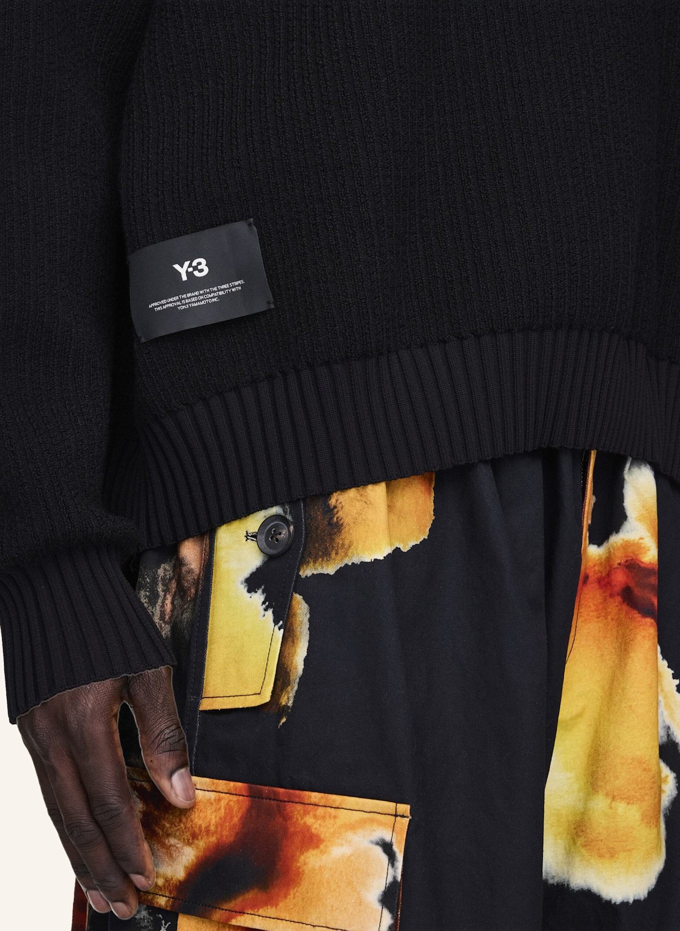 Y-3 Y-3 UT KNIT CREW PULLOVER: SCHWARZ