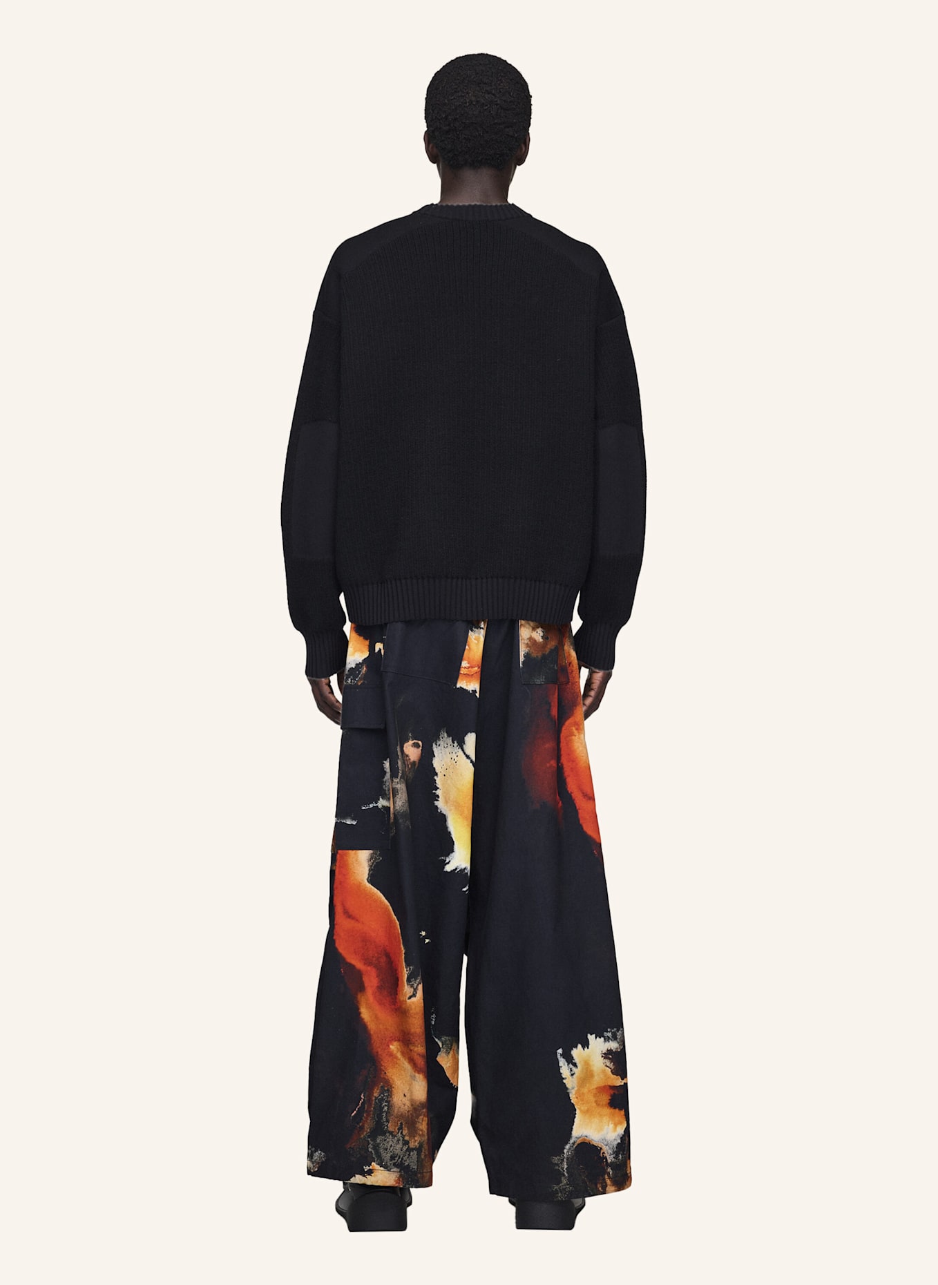 Y-3 Y-3 UT KNIT CREW PULLOVER: SCHWARZ