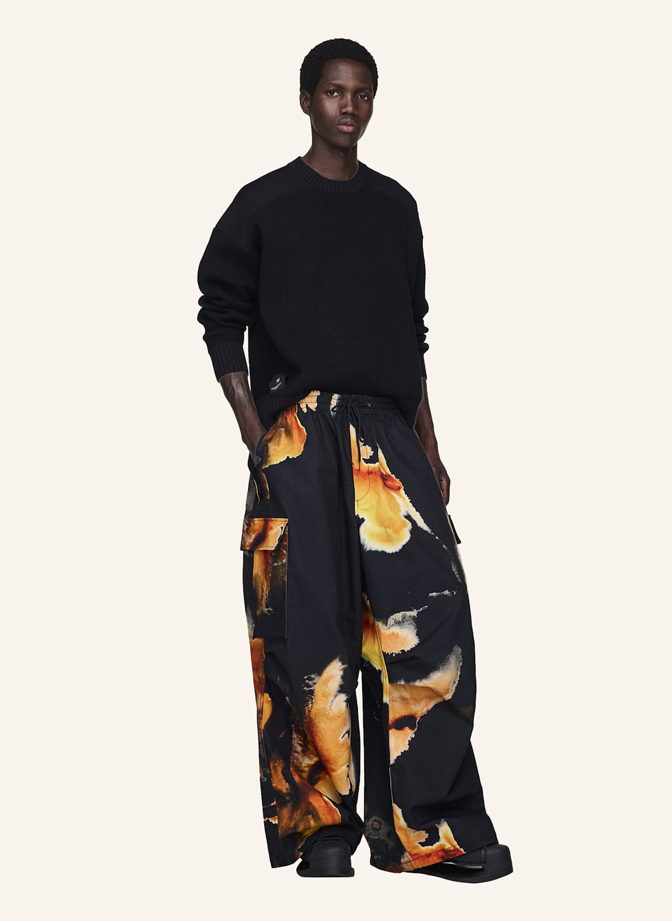 Y-3 Y-3 UT KNIT CREW PULLOVER: SCHWARZ