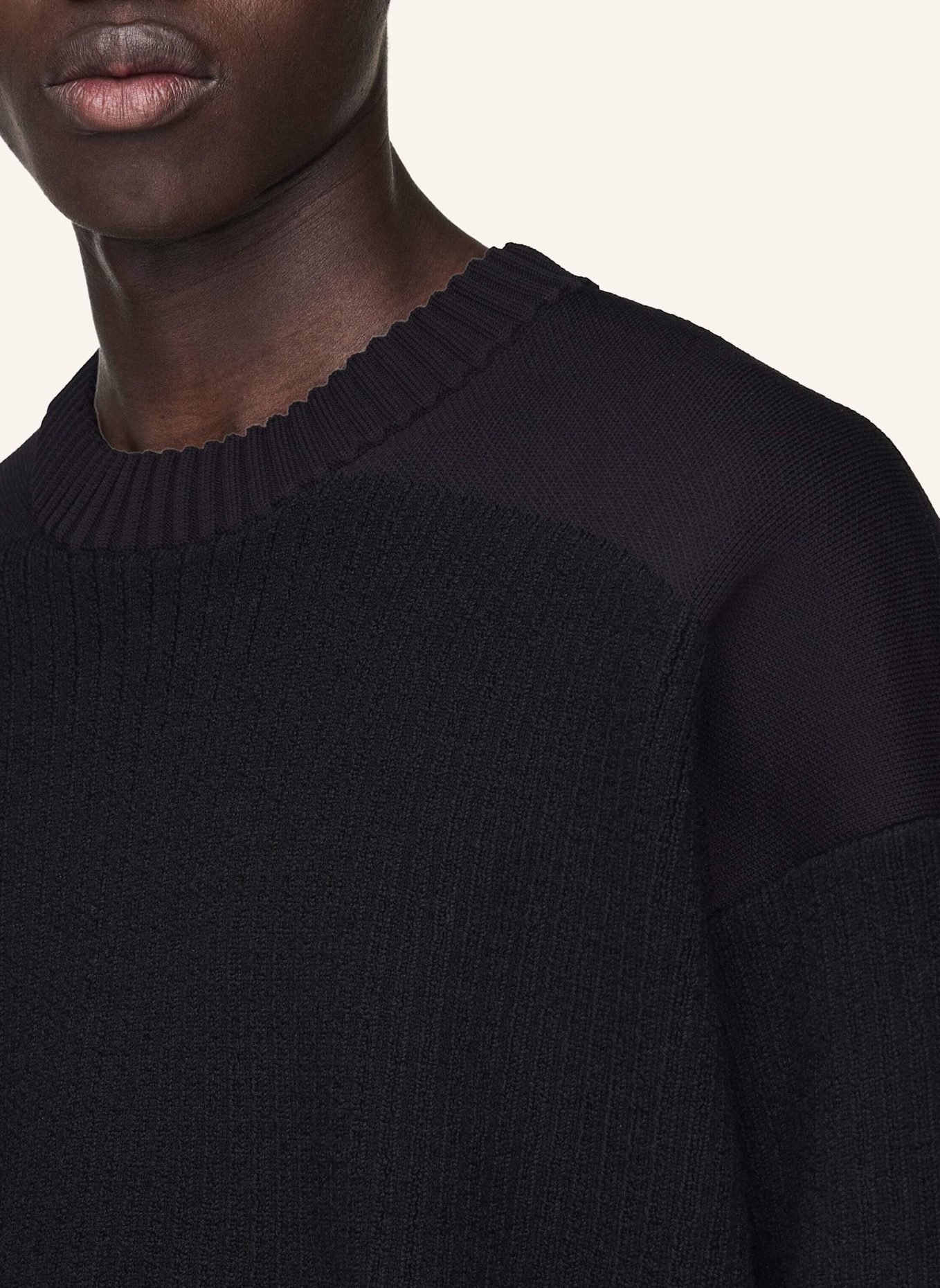 Y-3 Y-3 UT KNIT CREW PULLOVER: SCHWARZ