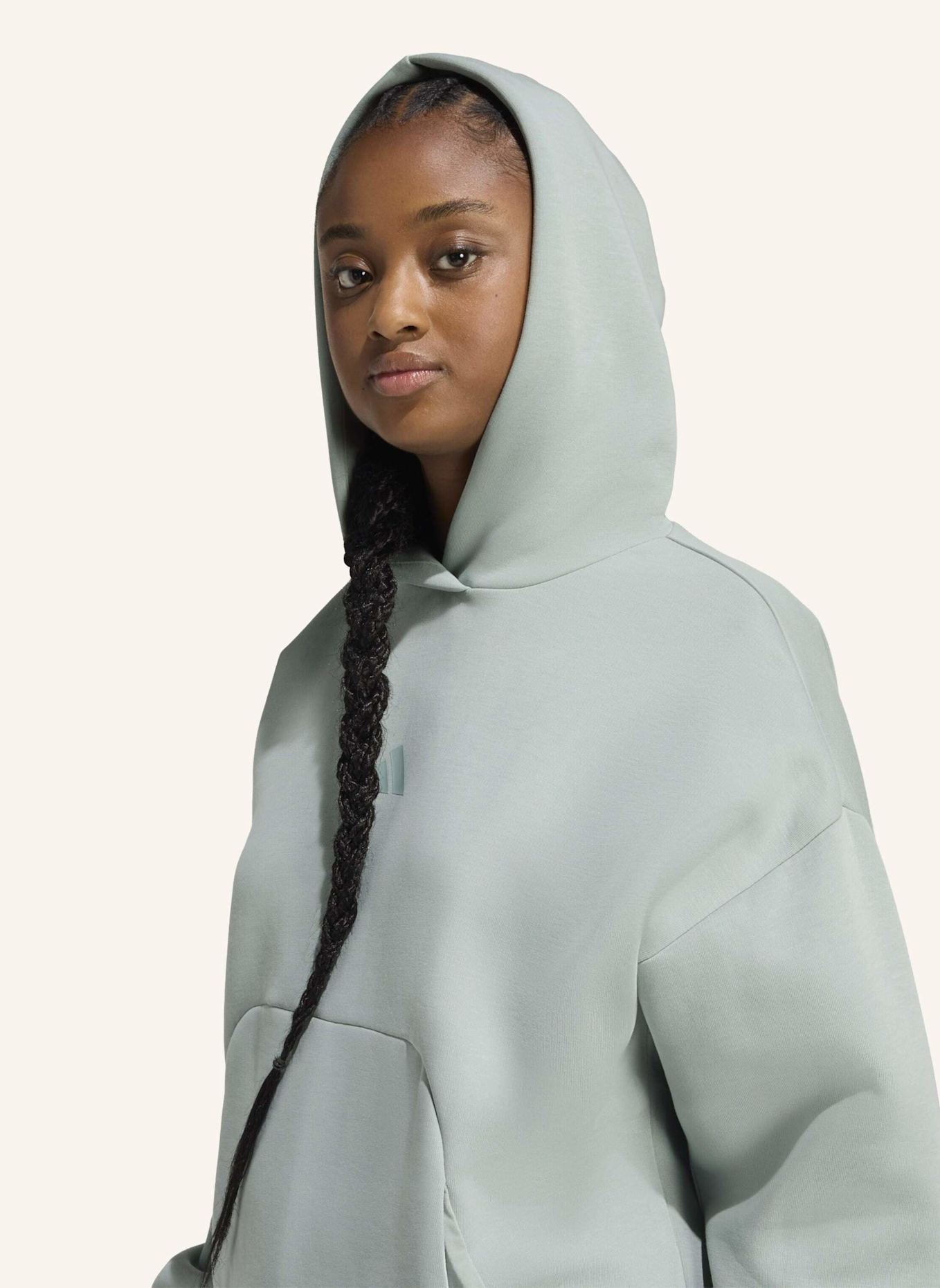 adidas FUTURE ICONS 3-STREIFEN HOODIE: GRÜN