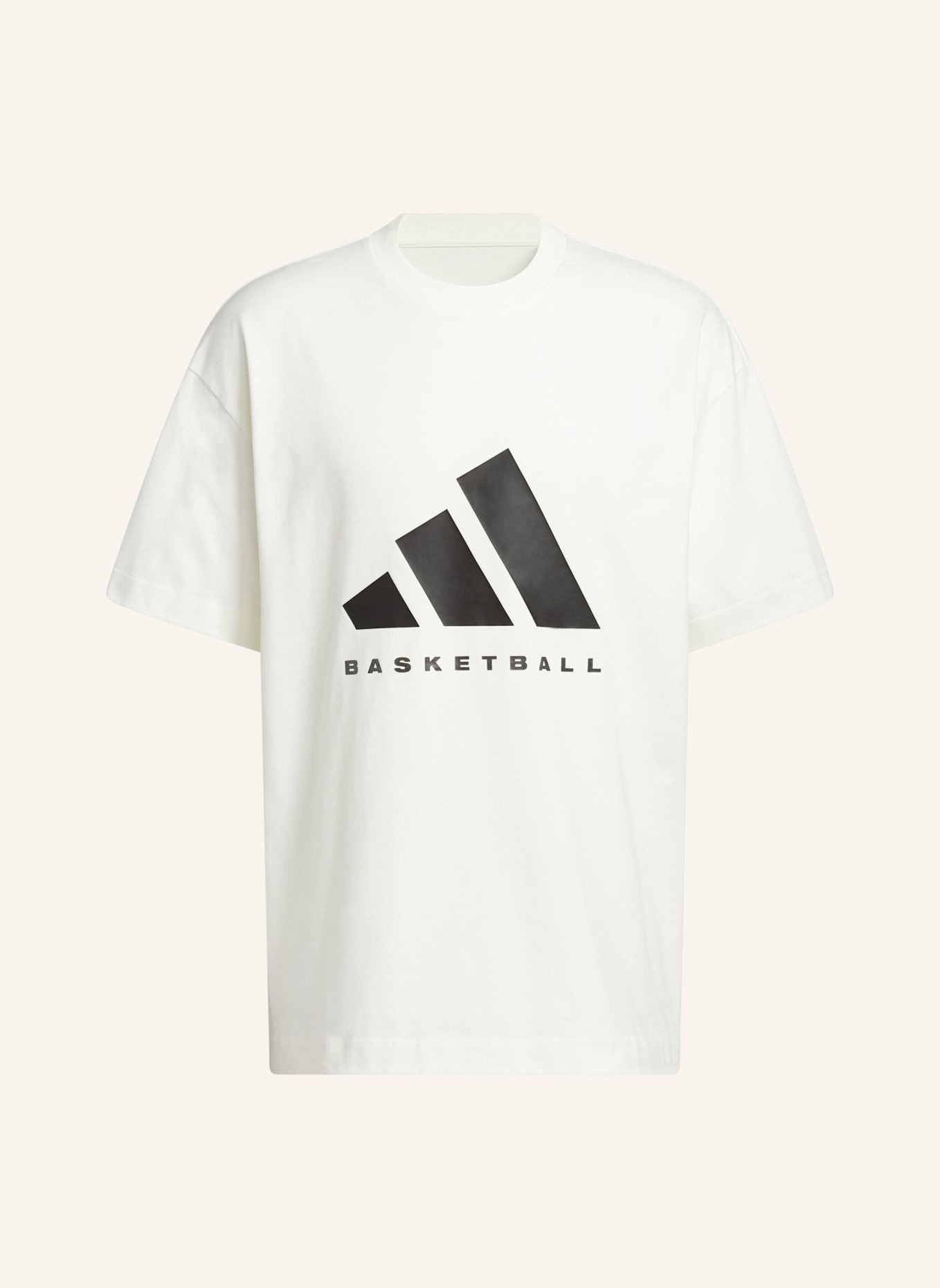 adidas T-Shirt ADIDAS BASKETBALL: WEISS/ SCHWARZ