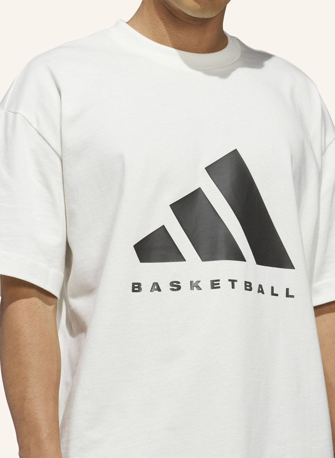 adidas T-Shirt ADIDAS BASKETBALL: WEISS/ SCHWARZ