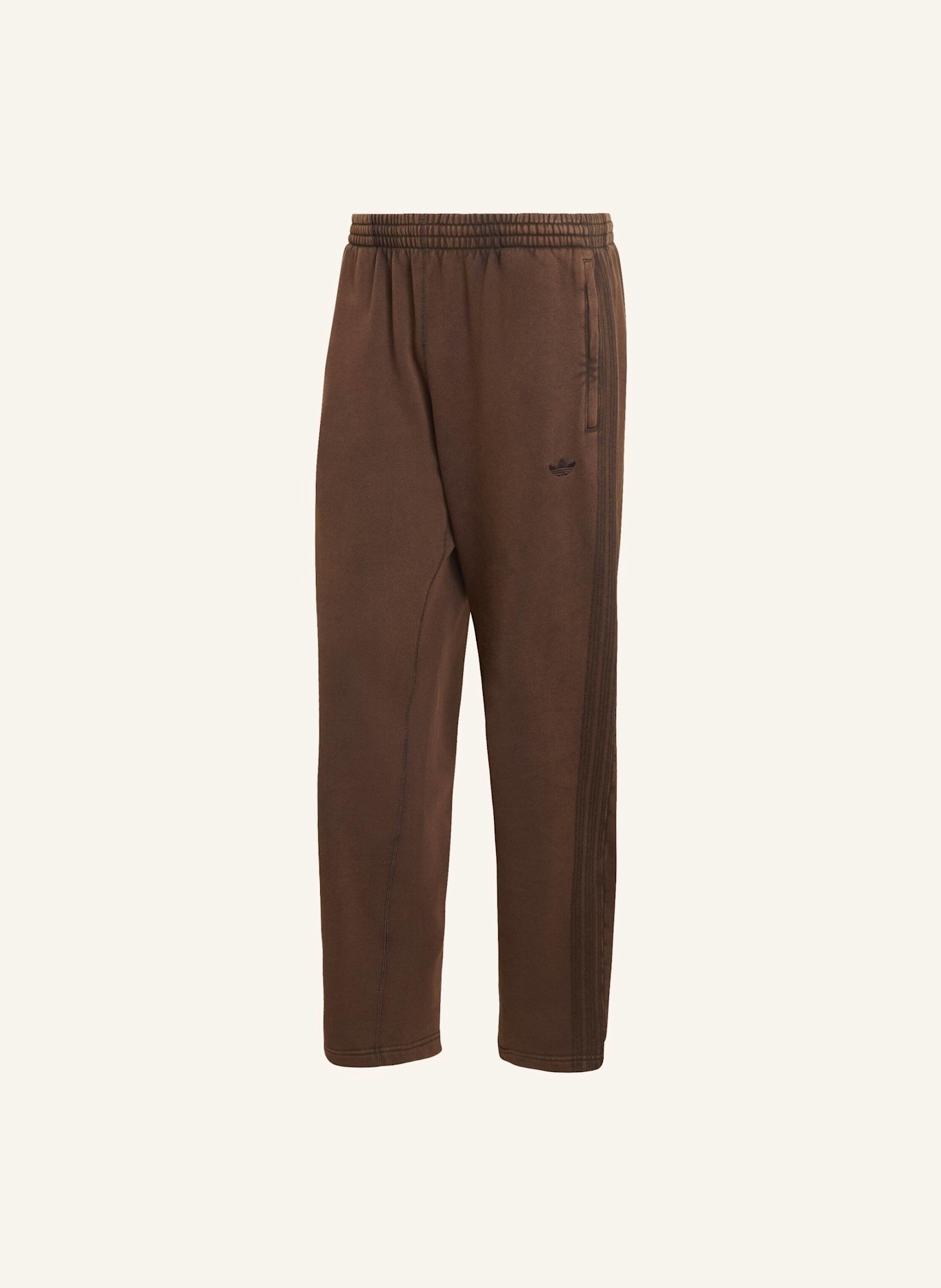 adidas Originals PREMIUM ESSENTIALS RETRO WASHED OPEN HEM HOSE: BRAUN