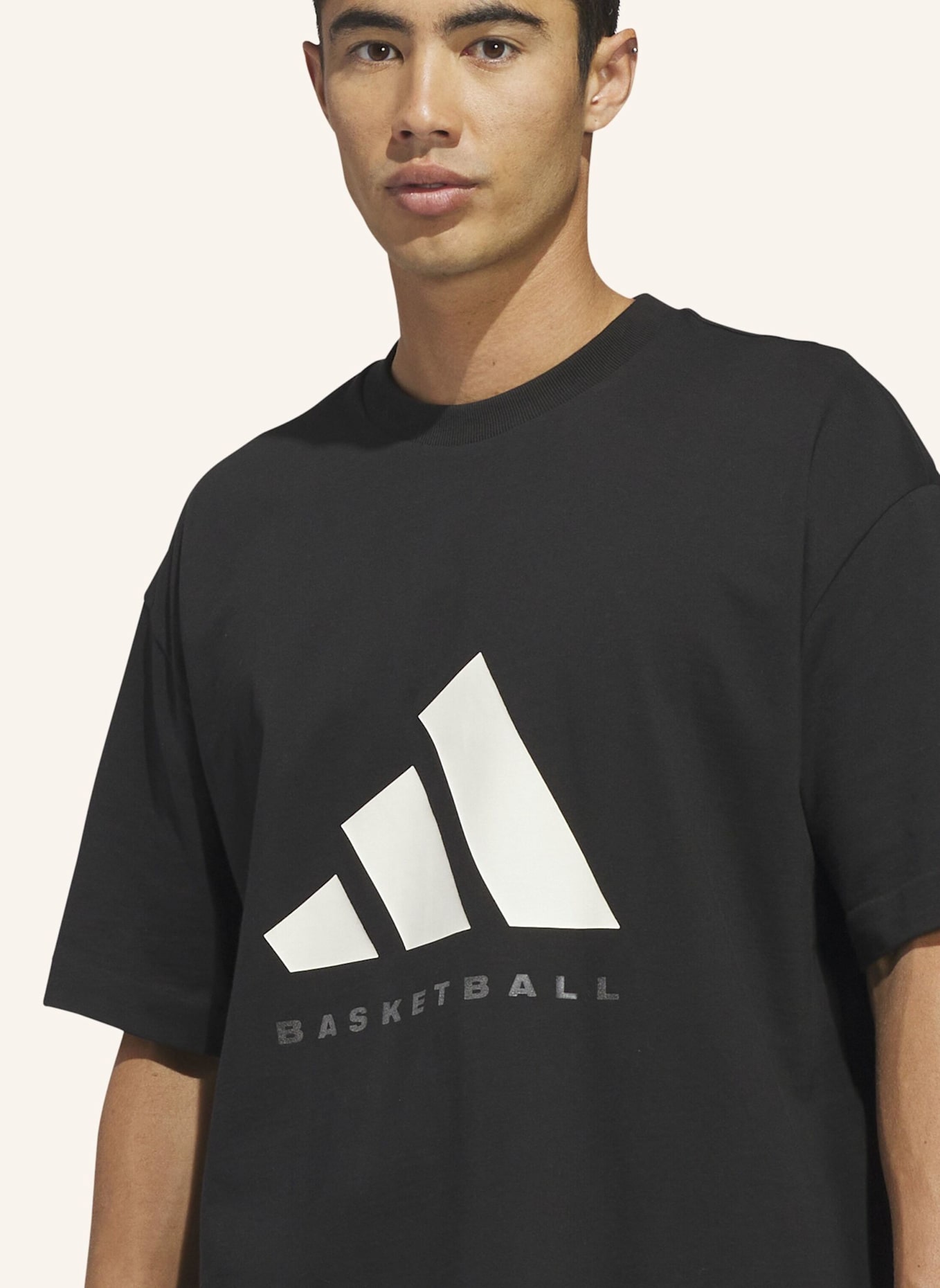adidas T-Shirt ADIDAS BASKETBALL: SCHWARZ/ WEISS