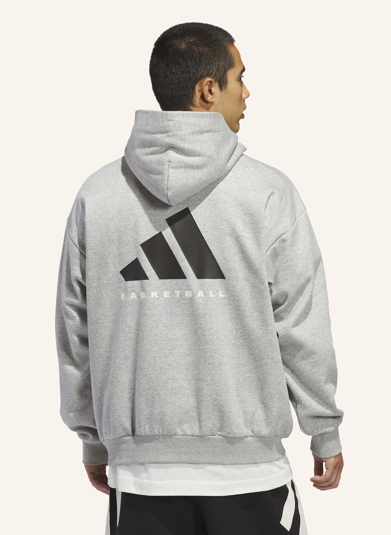 adidas ADIDAS BASKETBALL HOODIE – GENDERNEUTRAL: GRAU