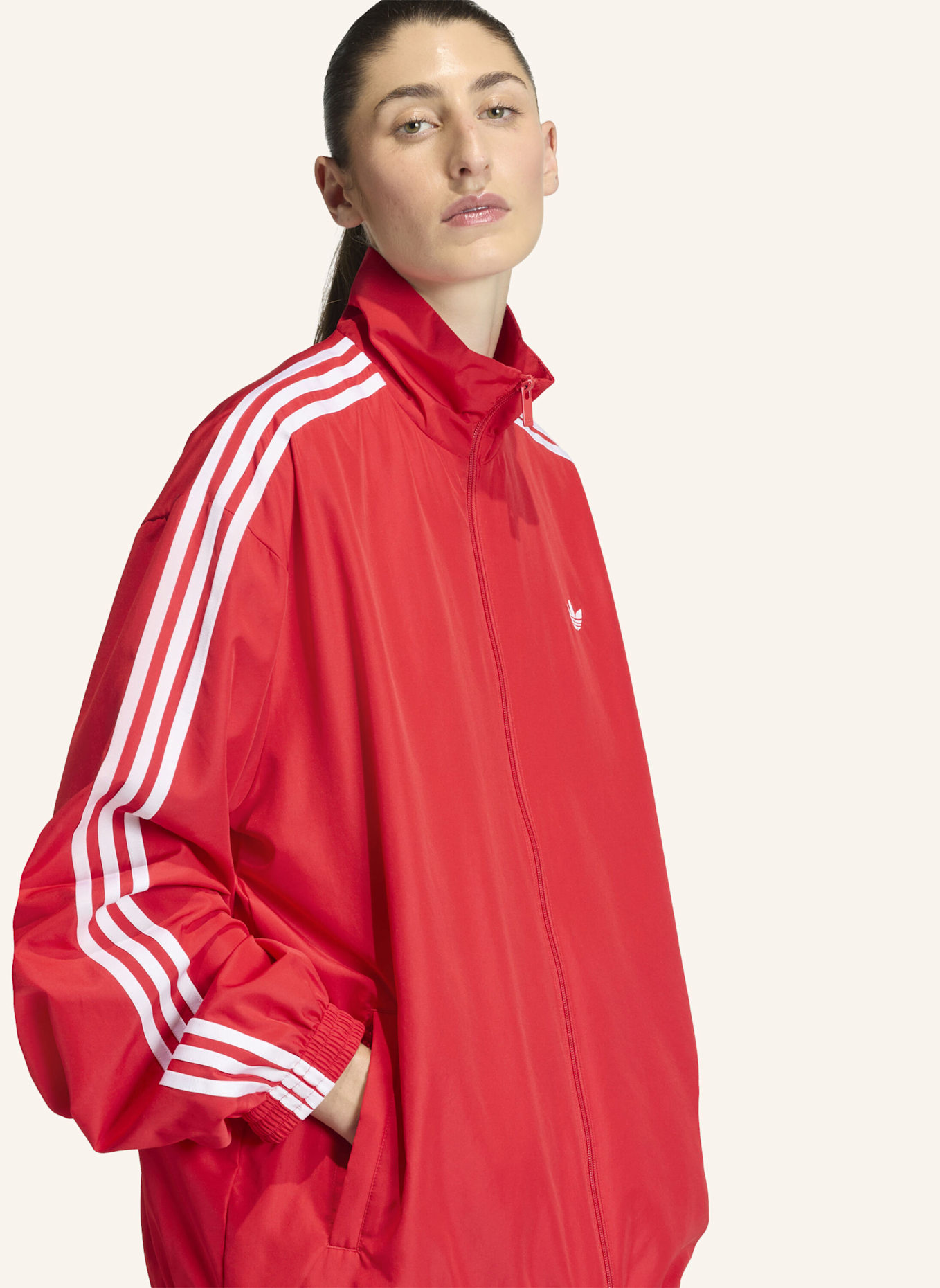 adidas Originals FIREBIRD ADILENIUM TRAININGSJACKE: ROT/ WEISS