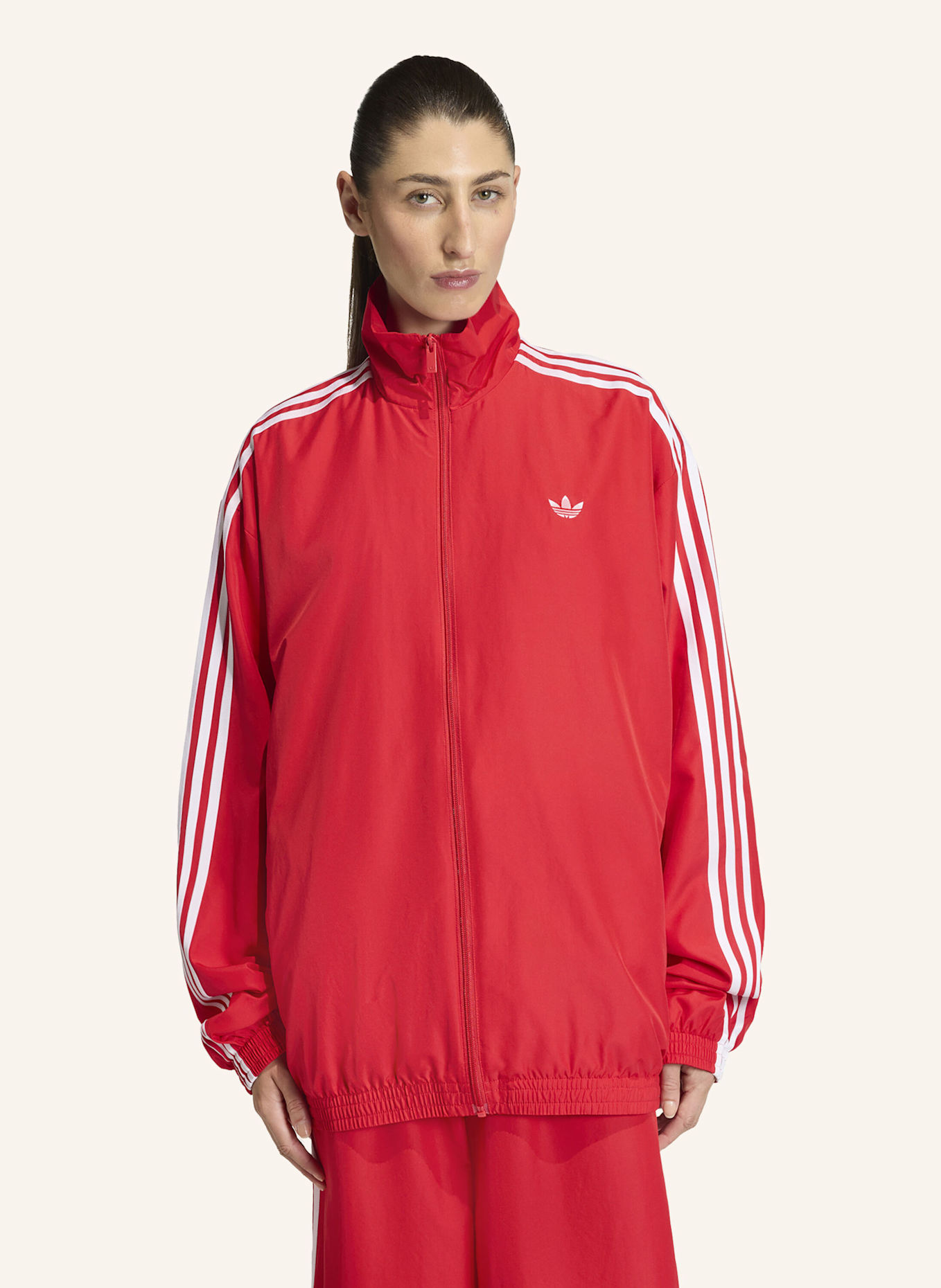 adidas Originals FIREBIRD ADILENIUM TRAININGSJACKE: ROT/ WEISS