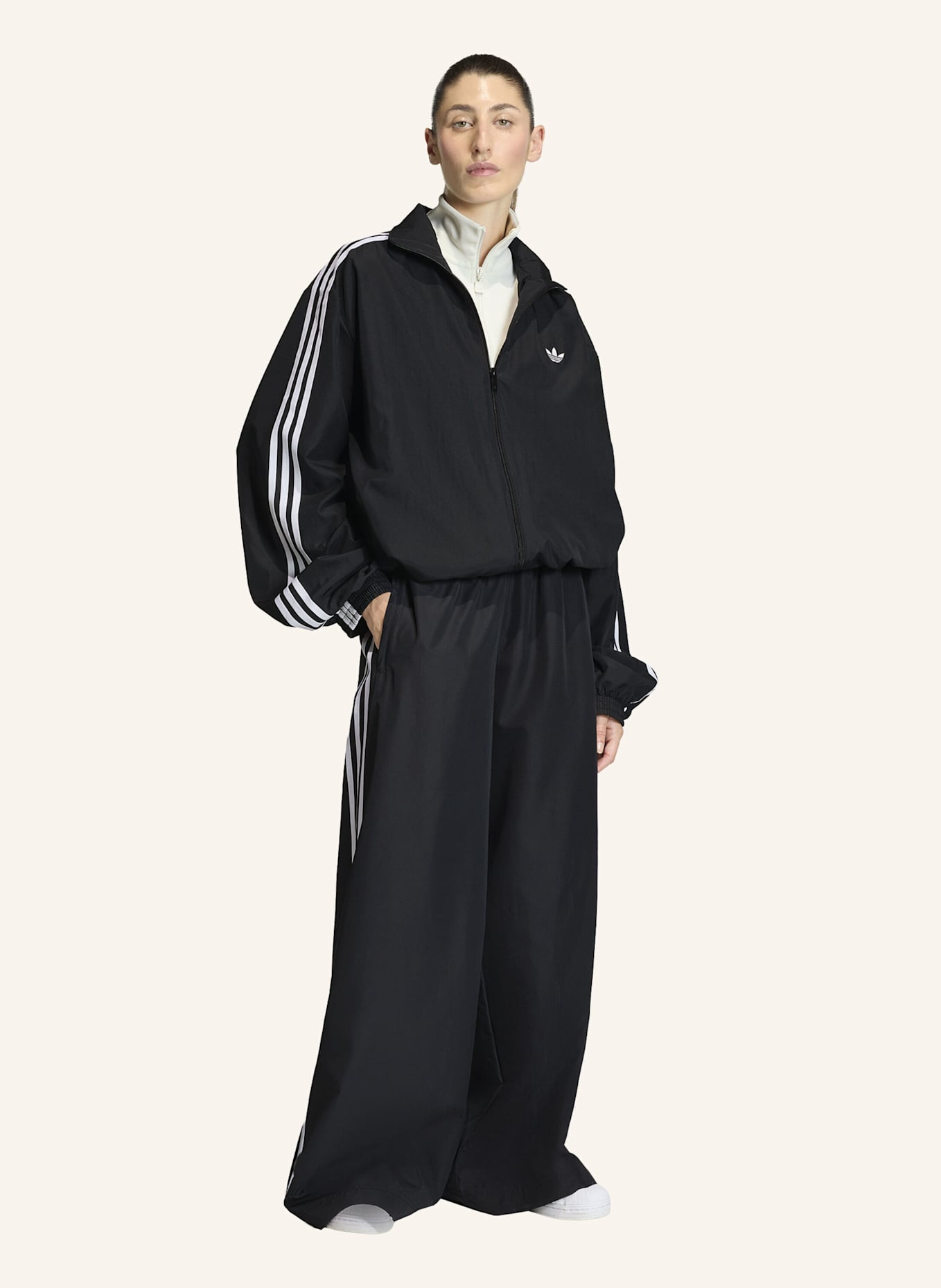 adidas Originals FIREBIRD ADILENIUM TRAININGSJACKE: SCHWARZ/ WEISS