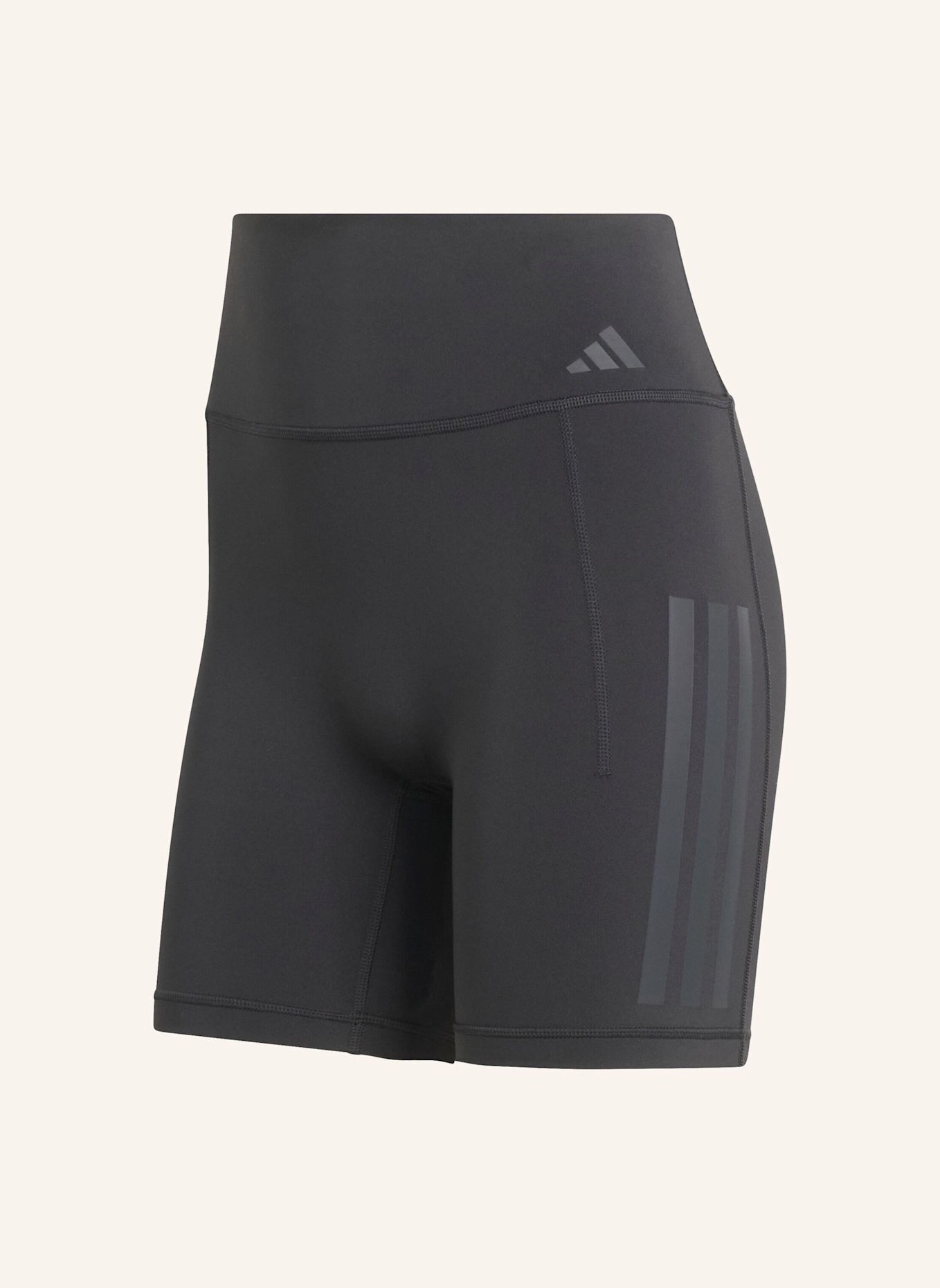 adidas OPTIME WORKOUT 3-STREIFEN KURZE LEGGINGS: SCHWARZ