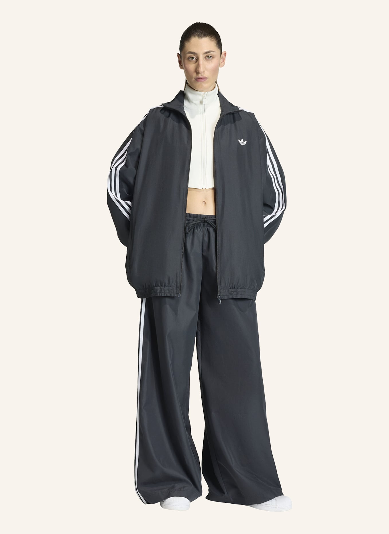 adidas Originals FIREBIRD ADILENIUM TRAININGSHOSE: SCHWARZ/ WEISS