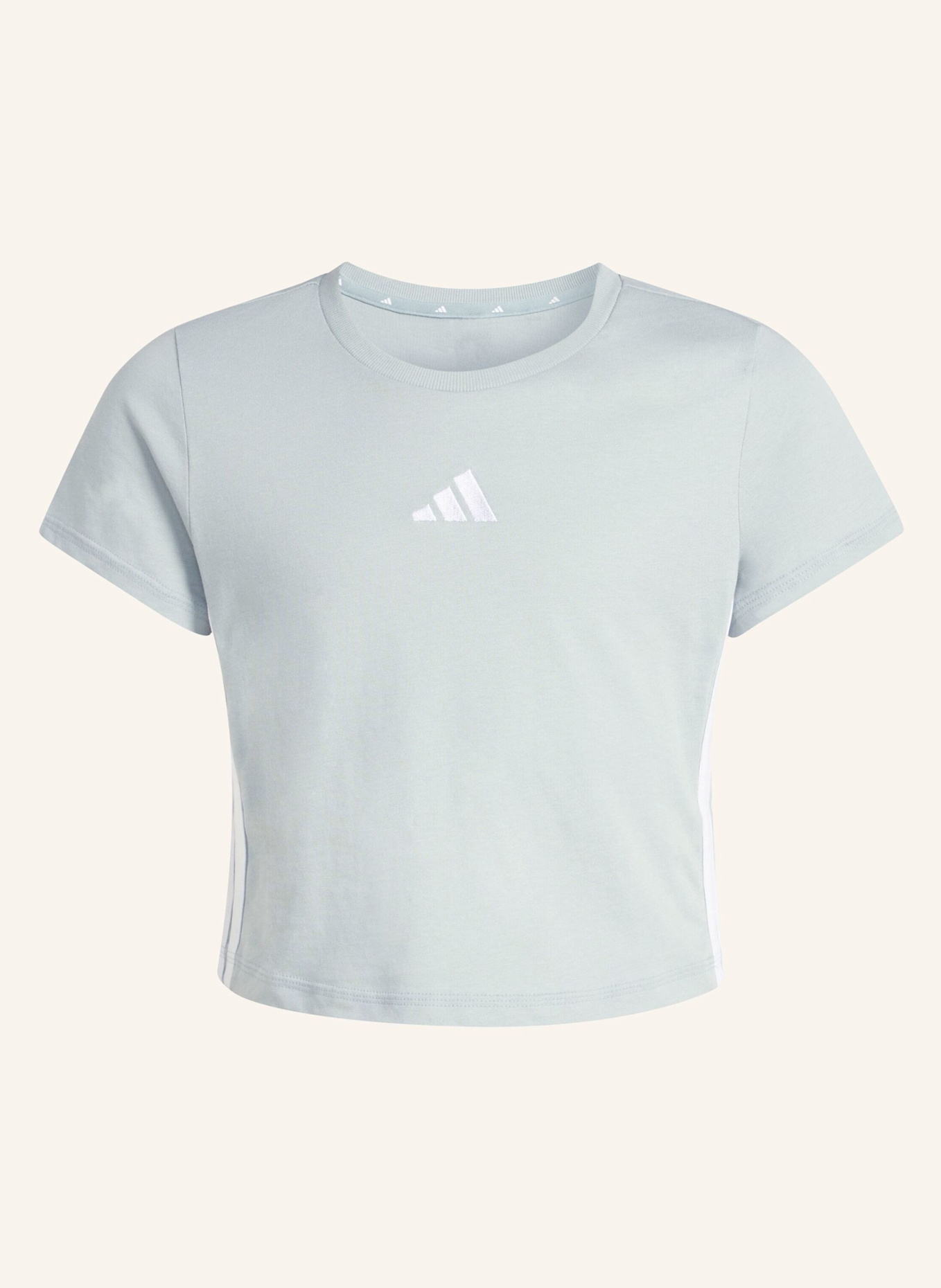 adidas T-Shirt ESSENTIALS: GRÜN/ WEISS