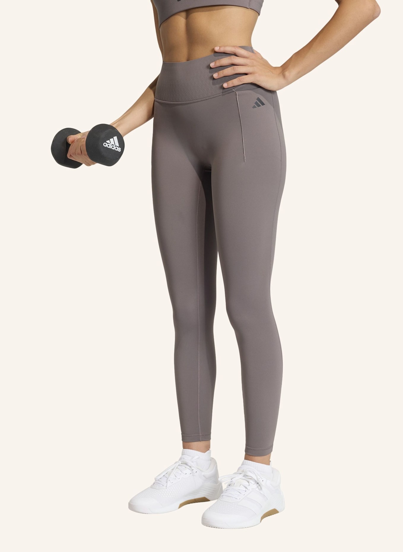 adidas OPTIME POWER 7/8 LEGGINGS: GRAU