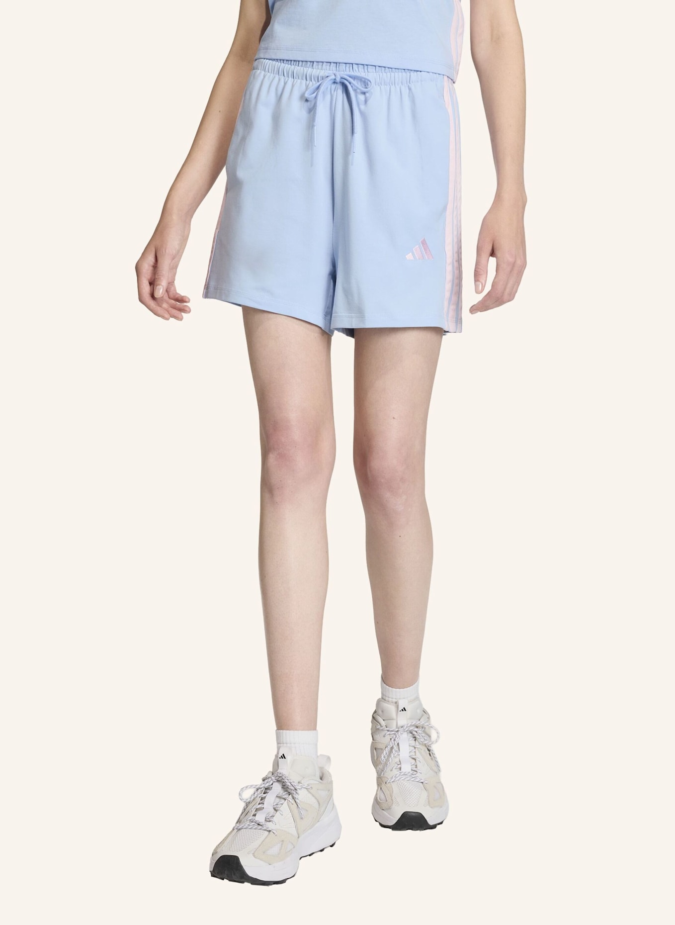 adidas Shorts ESSENTIALS 3-STREIFEN: BLAU/ ROSA
