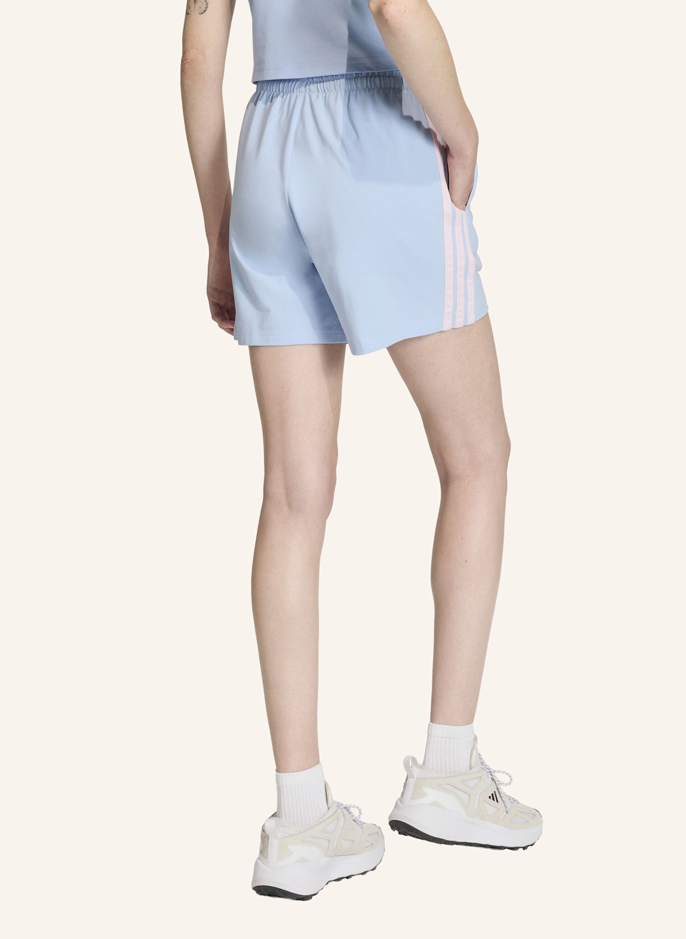 adidas Shorts ESSENTIALS 3-STREIFEN: BLAU/ ROSA