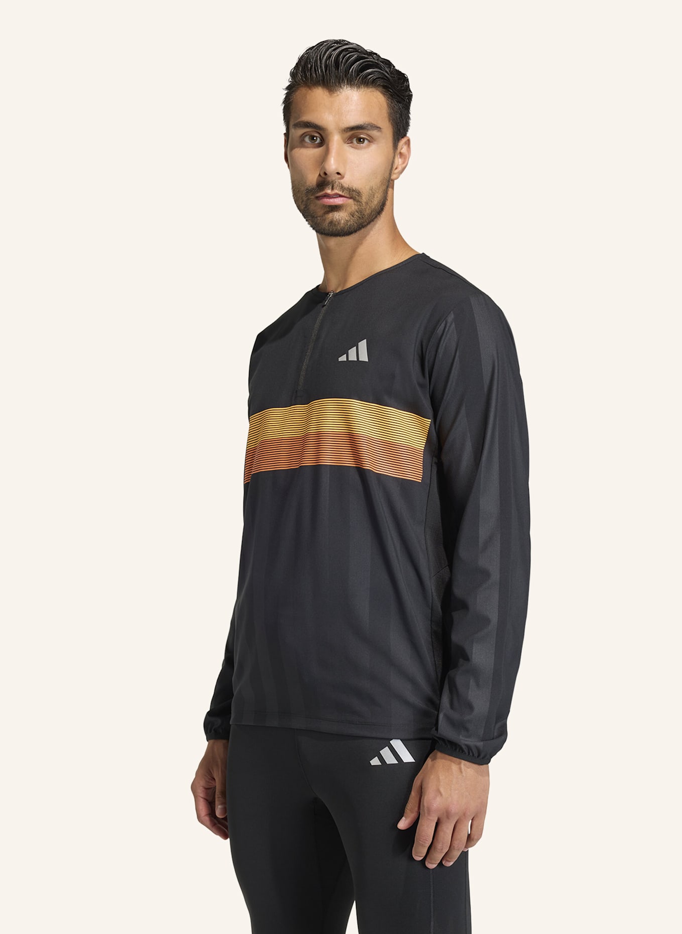 adidas ADI365 SEASONAL MENS RUNNING SWEATSHIRT: SCHWARZ