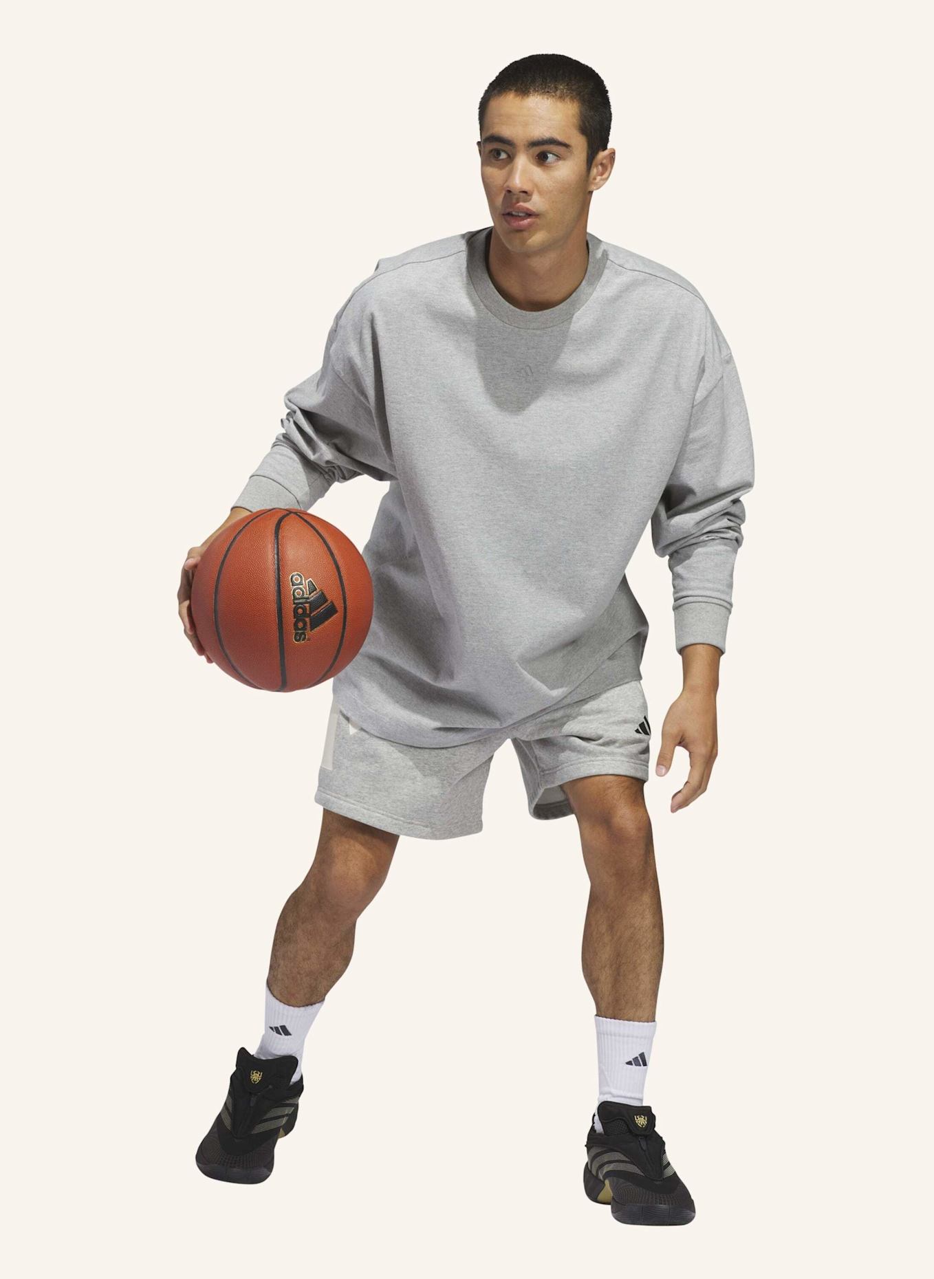adidas ADIDAS BASKETBALL LONGSLEEVE – GENDERNEUTRAL: GRAU