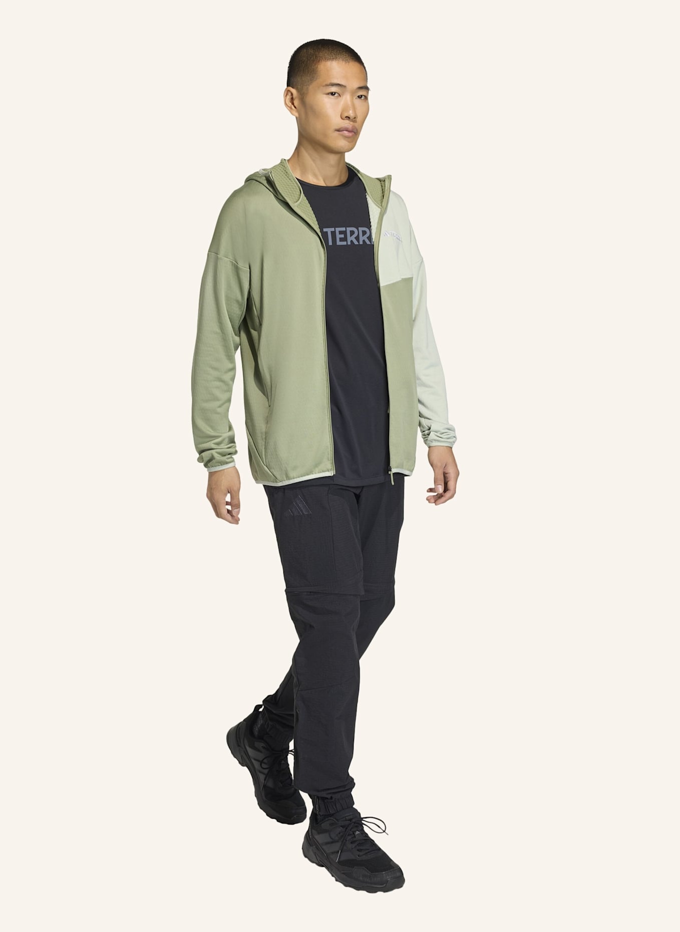 adidas TERREX TERREX XPERIOR CLIMAWARM LIGHT FLEECE KAPUZENJACKE: GRÜN