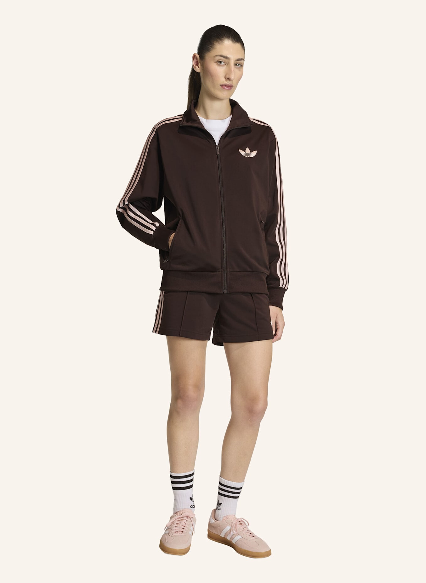 adidas Originals Shorts FIREBIRD CLASSIC: BRAUN/ ROSA