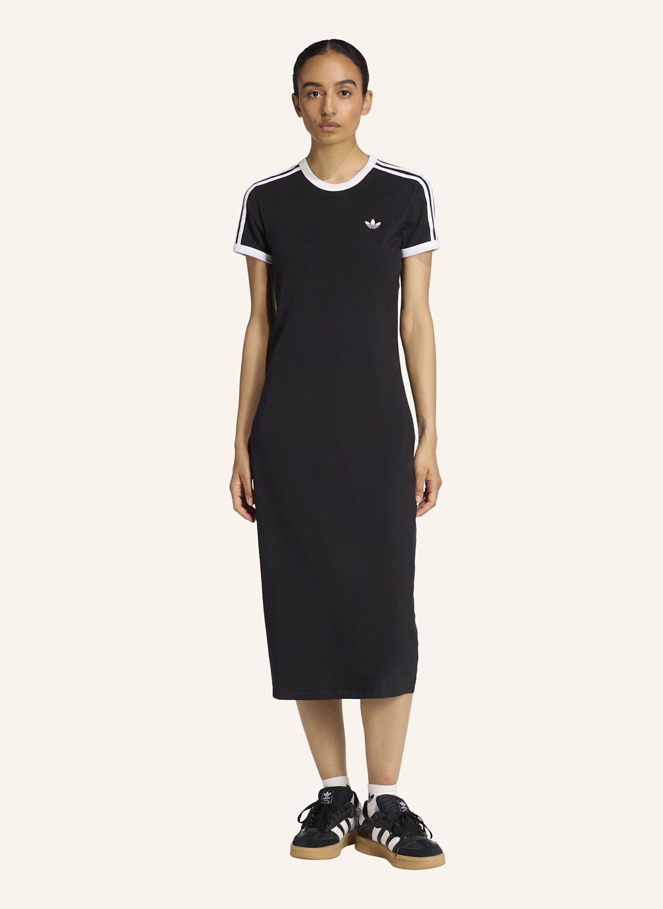 adidas Originals 3-STREIFEN KLEID (SCHMAL): SCHWARZ/ WEISS